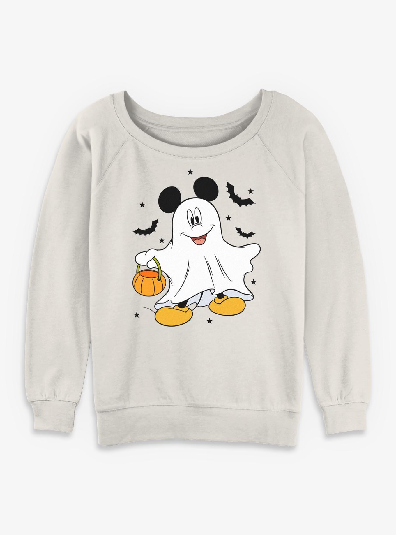 Disney Mickey Mouse Spooky Ghost Mickey Girls Slouchy Sweatshirt, , hi-res