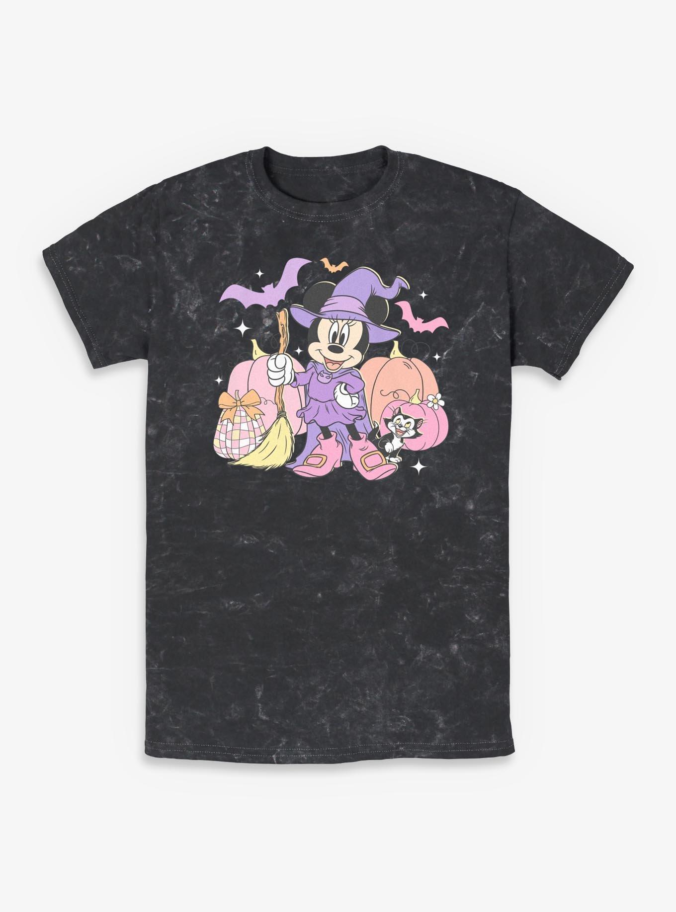 Disney Minnie Mouse Spooky Cutie Mineral Wash T-Shirt, BLACK, hi-res