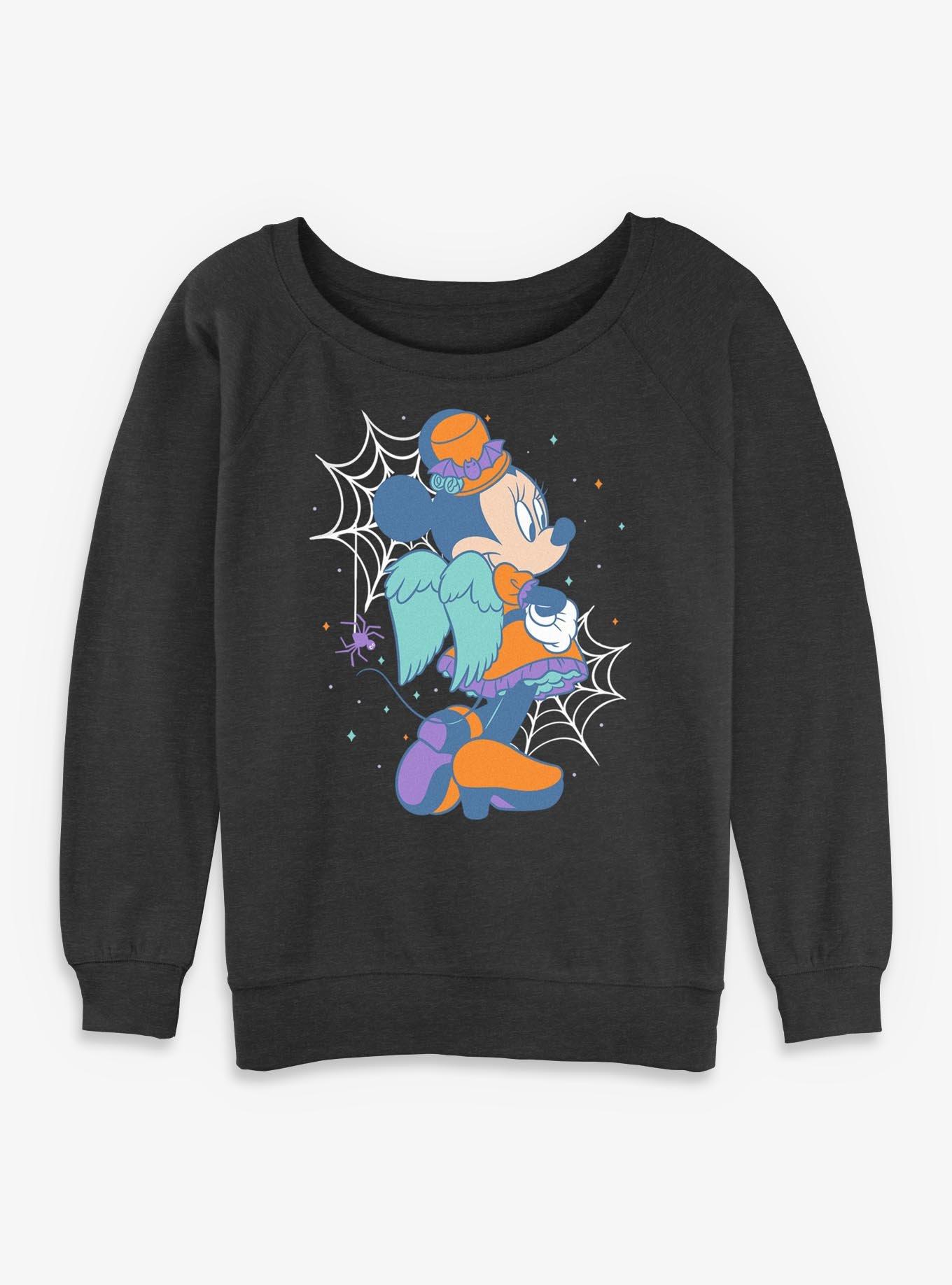 Disney Minnie Mouse Halloween Webs Girls Slouchy Sweatshirt, , hi-res