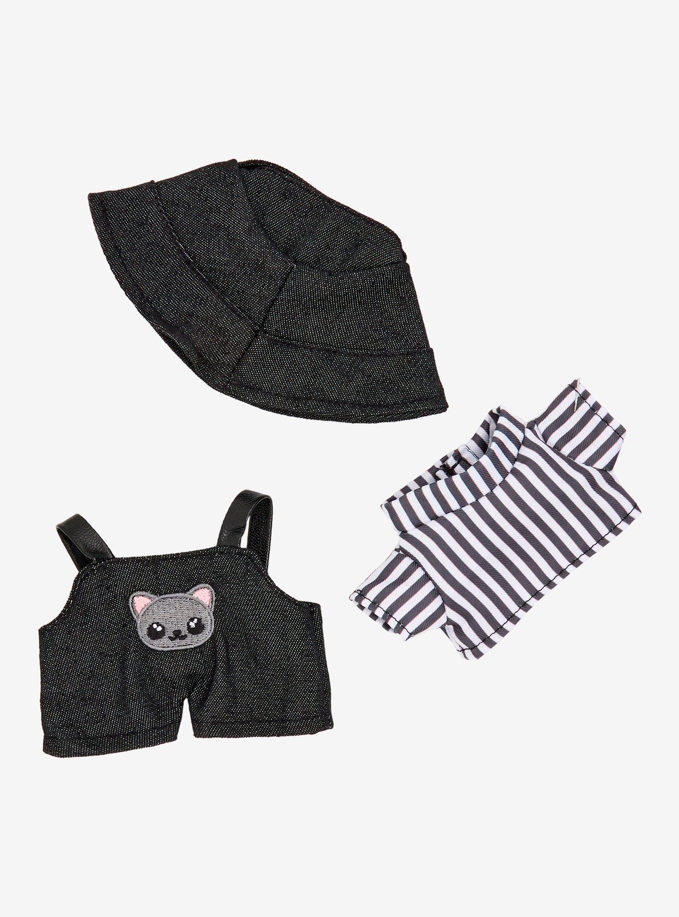 Cat Overalls Doll Outfit, , hi-res