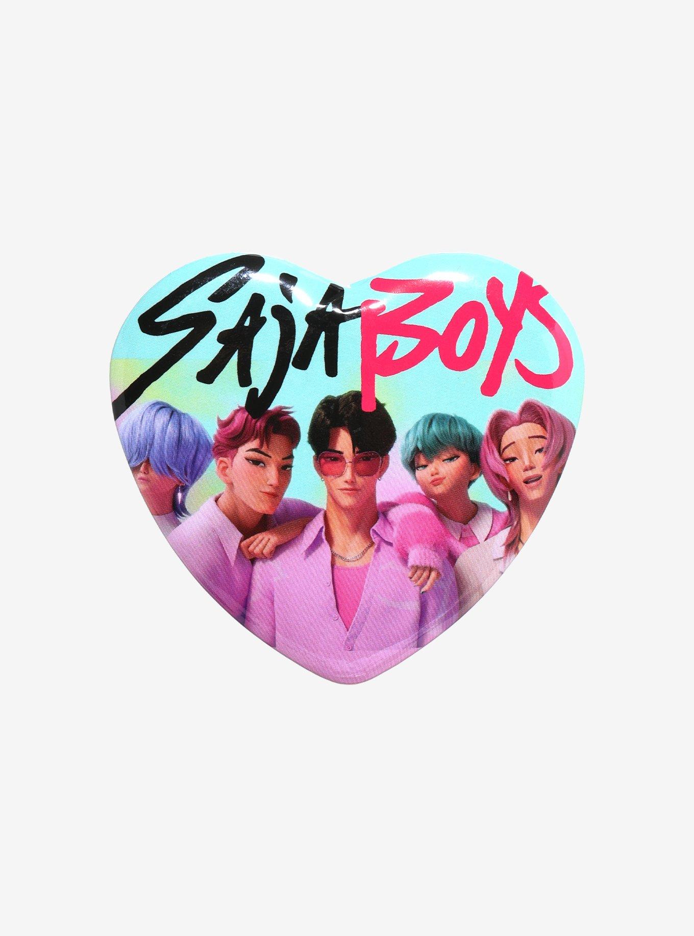 KPop Demon Hunters Saja Boys Heart Button | Hot Topic