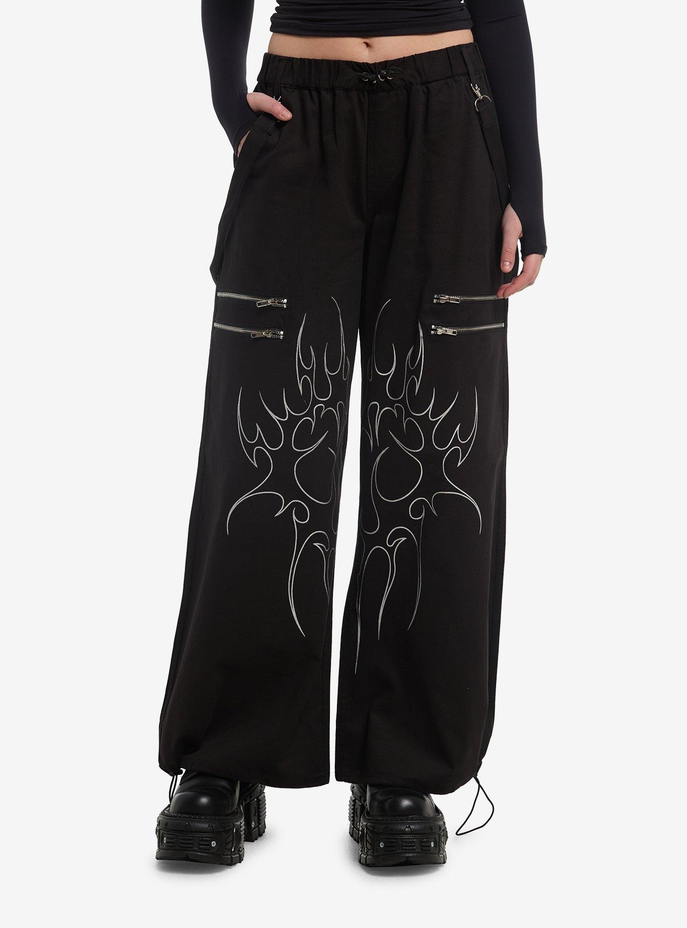 Cyber Sigil Grommet Wide Leg Pants, , hi-res