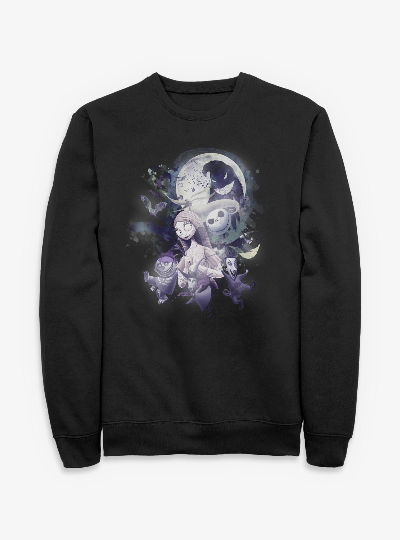 The Nightmare Before Christmas Under The Moonlight Group Sweatshirt, , hi-res