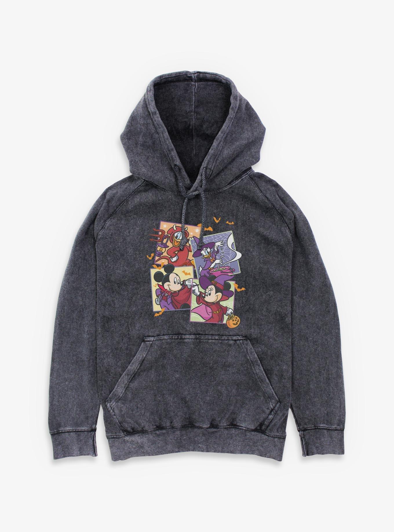 Disney Mickey Mouse & Friends Spooky Pictures Mineral Wash Hoodie, , hi-res