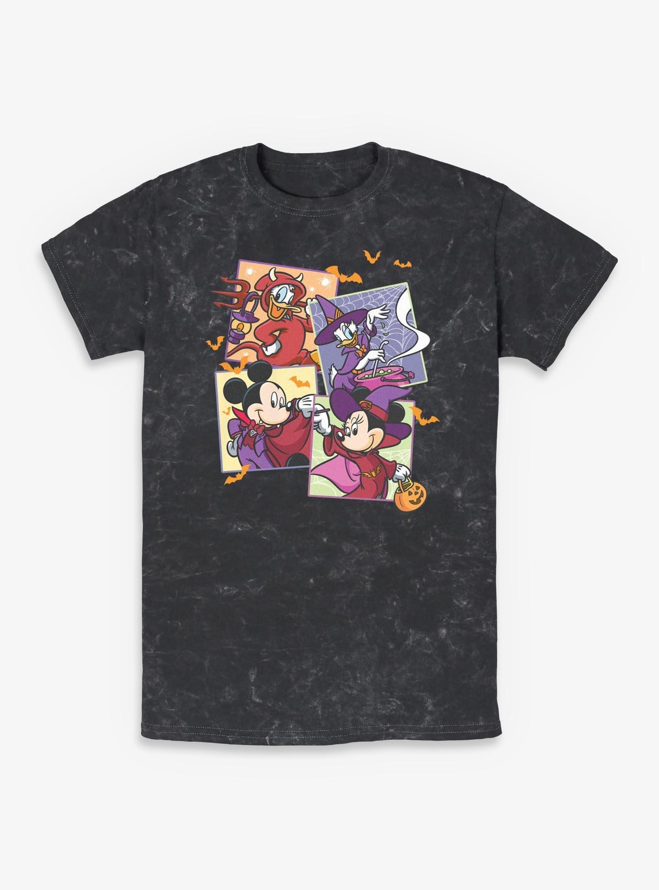 Disney Mickey Mouse & Friends Spooky Pictures Mineral Wash T-Shirt, , hi-res