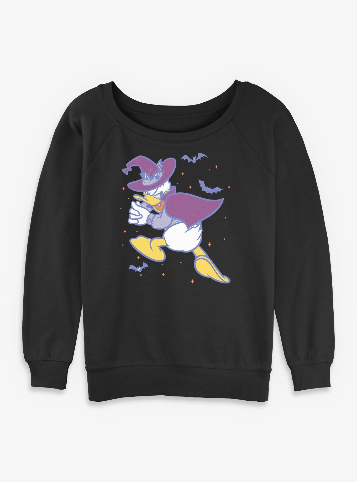 Disney Donald Duck Haunted Donald Womens Slouchy Sweatshirt, , hi-res