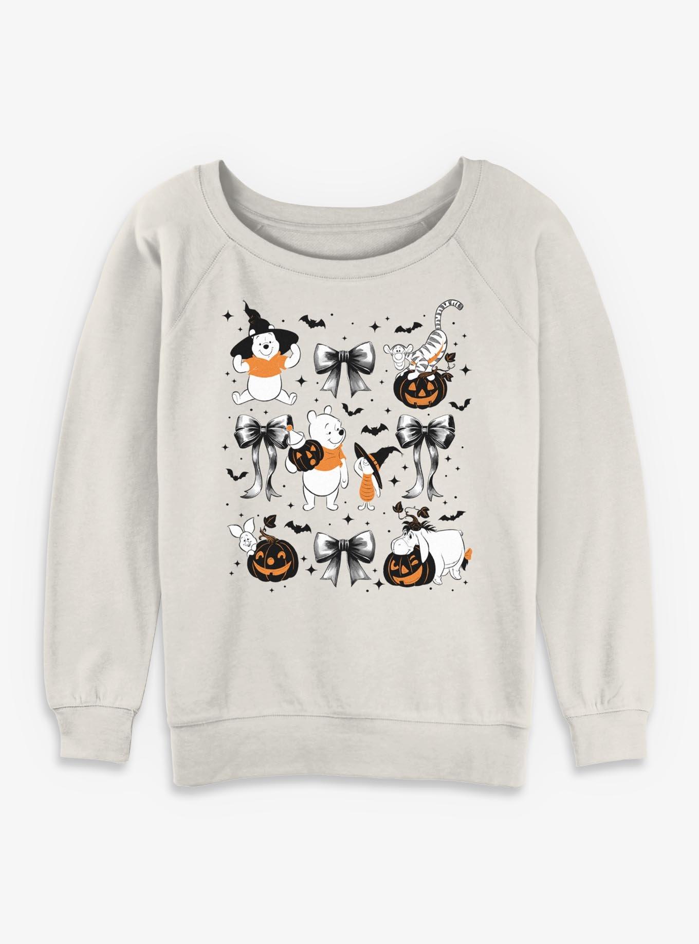 Disney Winnie The Pooh Spooky Bows & Bats Womens Slouchy Sweatshirt, , hi-res
