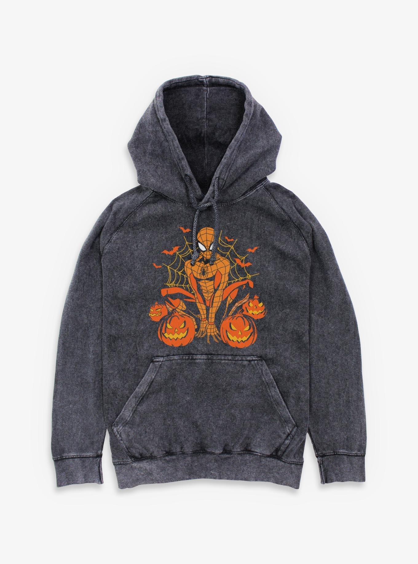 Marvel Spider-Man Spideyween Senses Mineral Wash Hoodie, BLACK, hi-res
