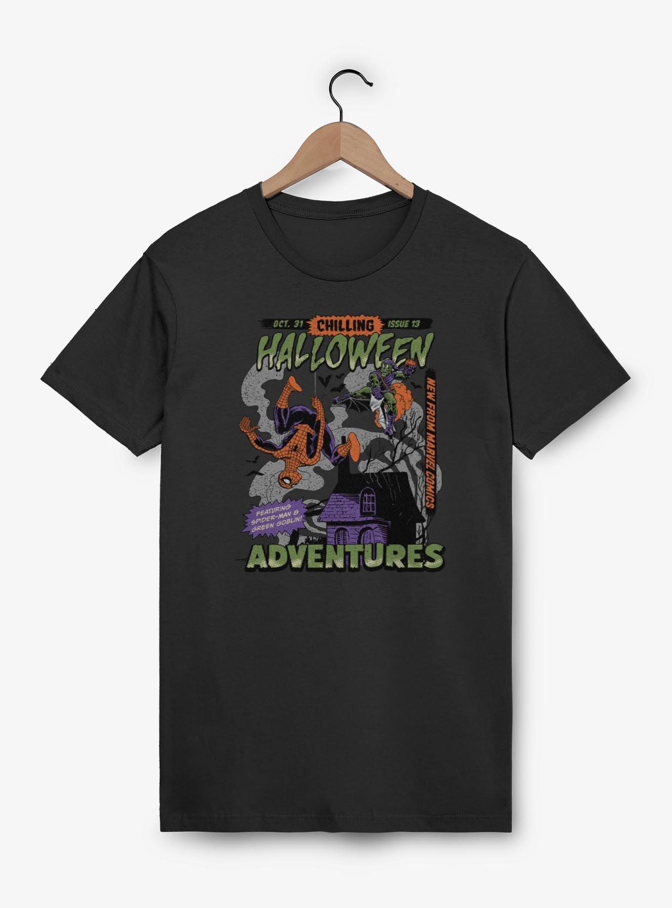 Marvel Spider-Man Chilling Halloween Adventures Comic Style Cover T-Shirt, , hi-res