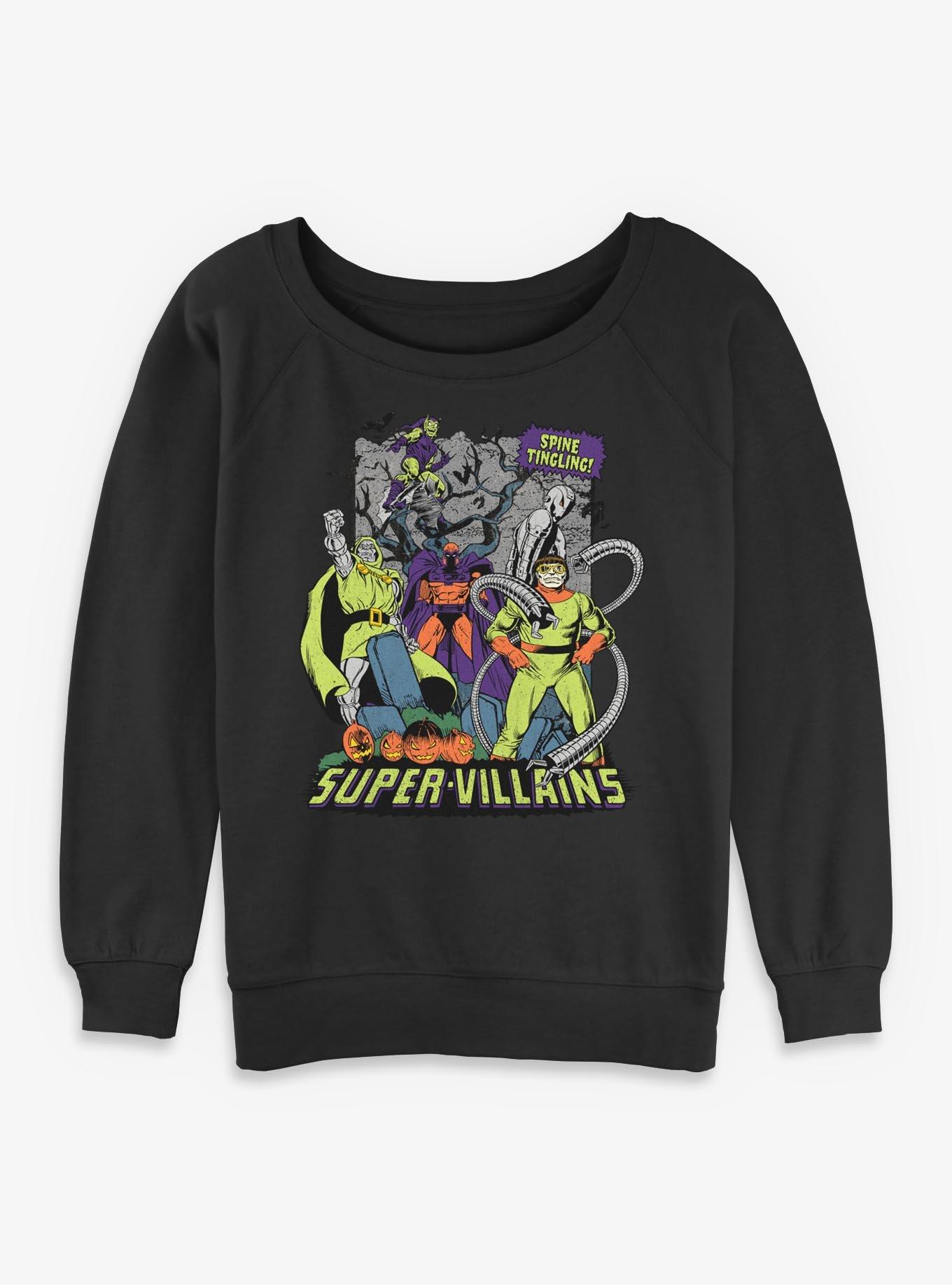 Marvel Super Villains Halloween Womens Slouchy Sweatshirt, , hi-res