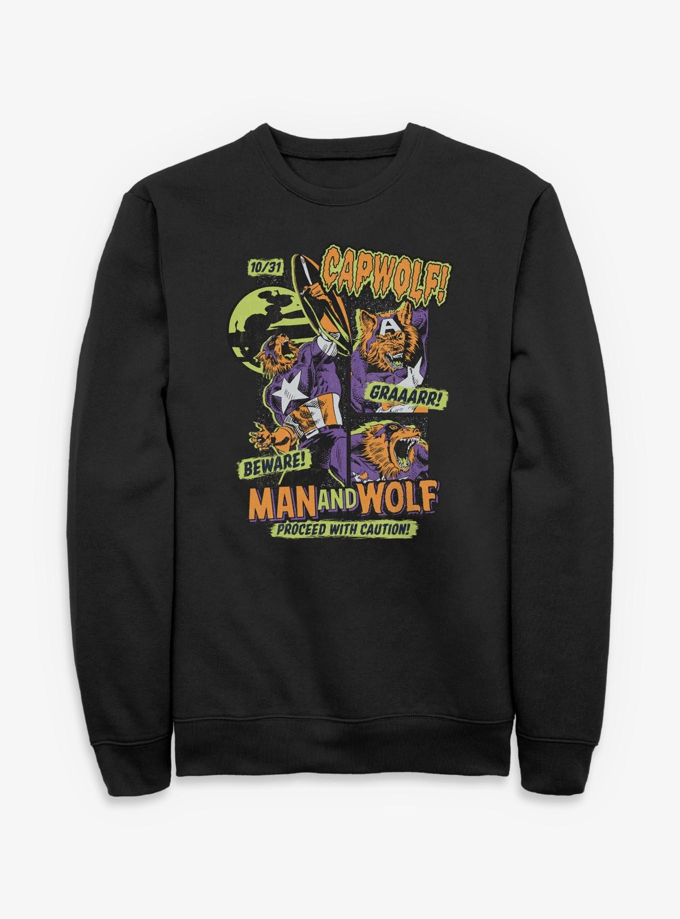 Marvel Captain America Capwolf Comic Style Cover Sweatshirt, , hi-res