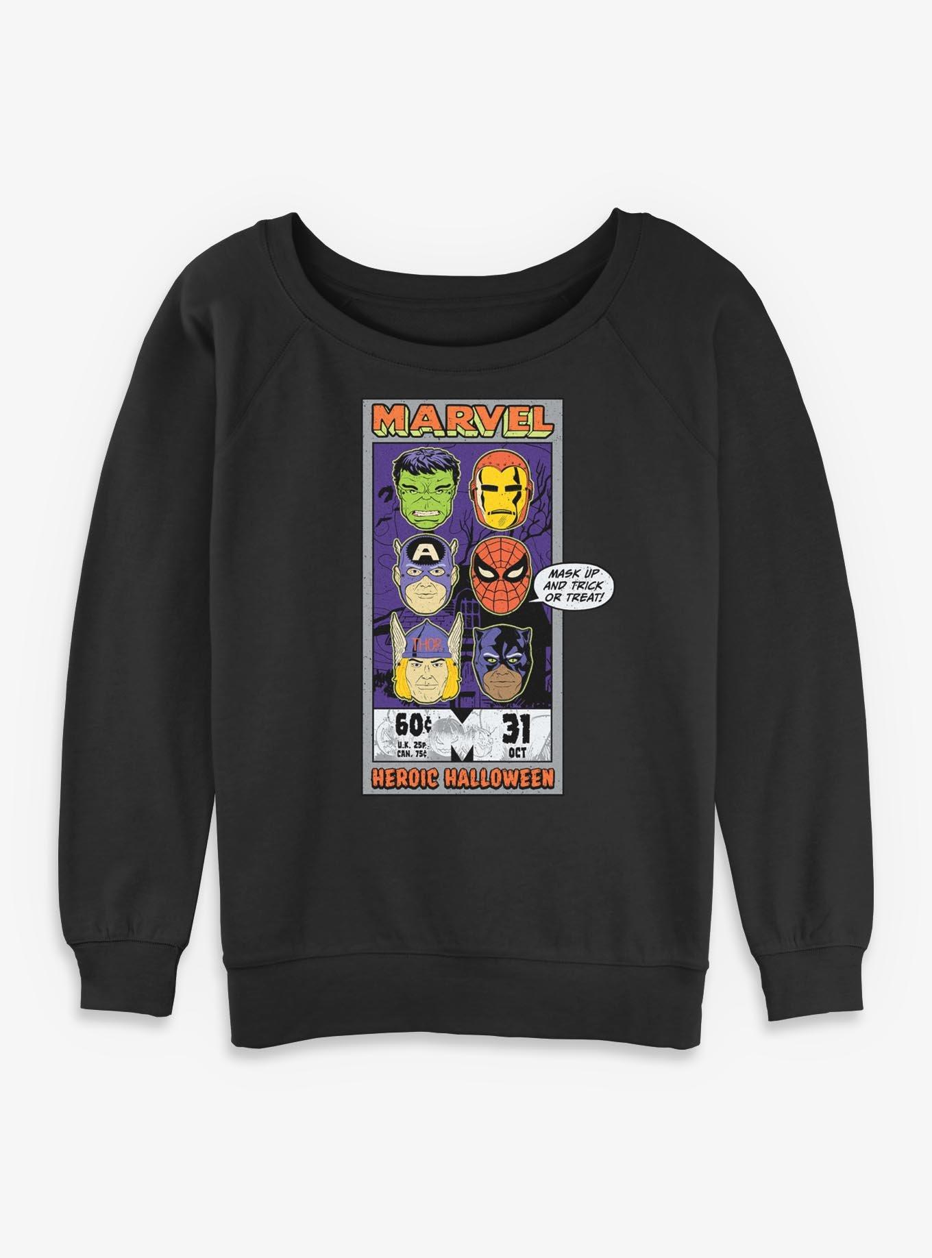 Marvel Heroic Halloween Womens Slouchy Sweatshirt, , hi-res