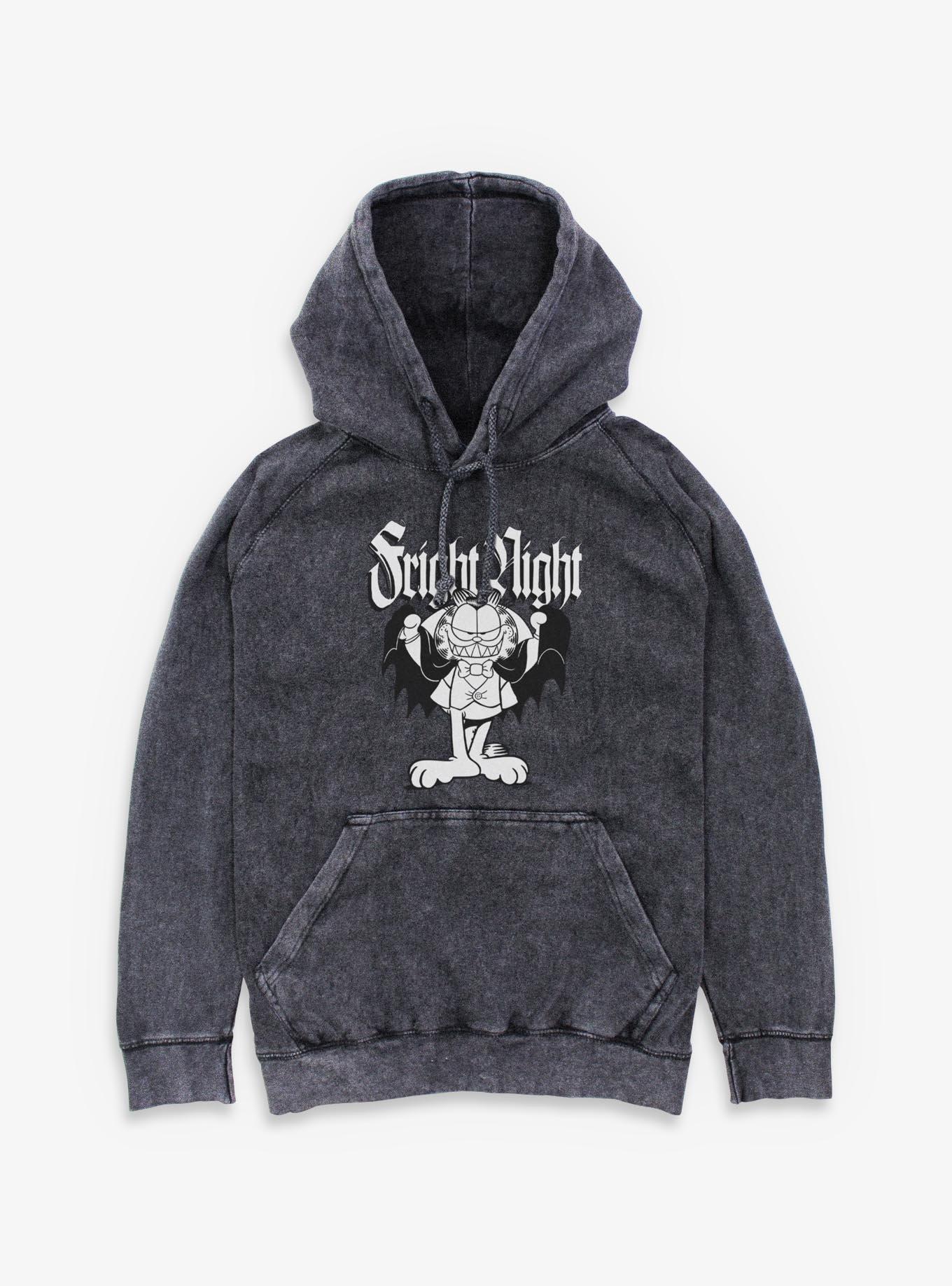 Garfield Fright Night Vampire  Mineral Wash Hoodie, , hi-res
