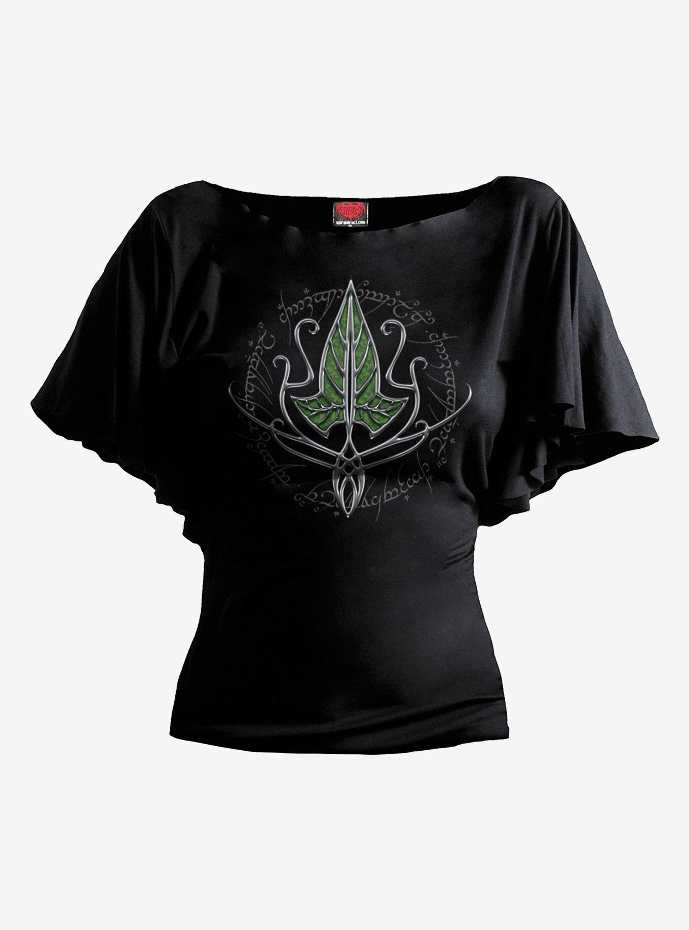 The Lord of the Rings Frodo Leaf Boat Neck Bat Sleeve Top, , hi-res
