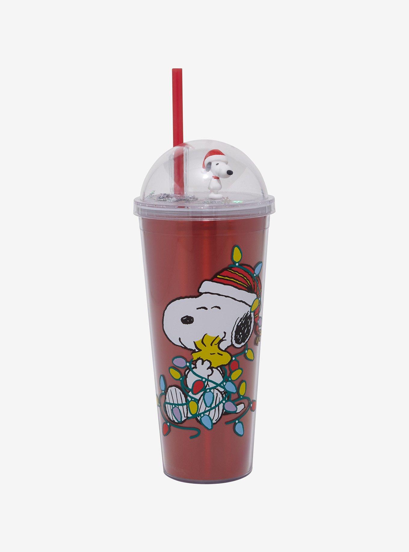 Peanuts Snoopy & Woodstock Holiday Dome Acrylic Travel Cup, , hi-res