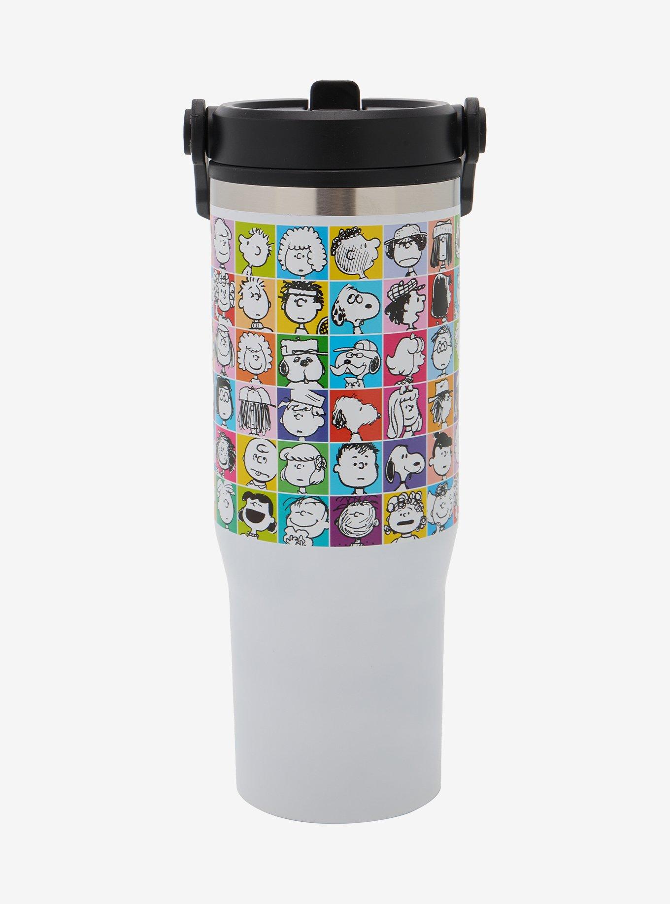 Peanuts Character Grid Stainless Steel Travel Cup, , hi-res