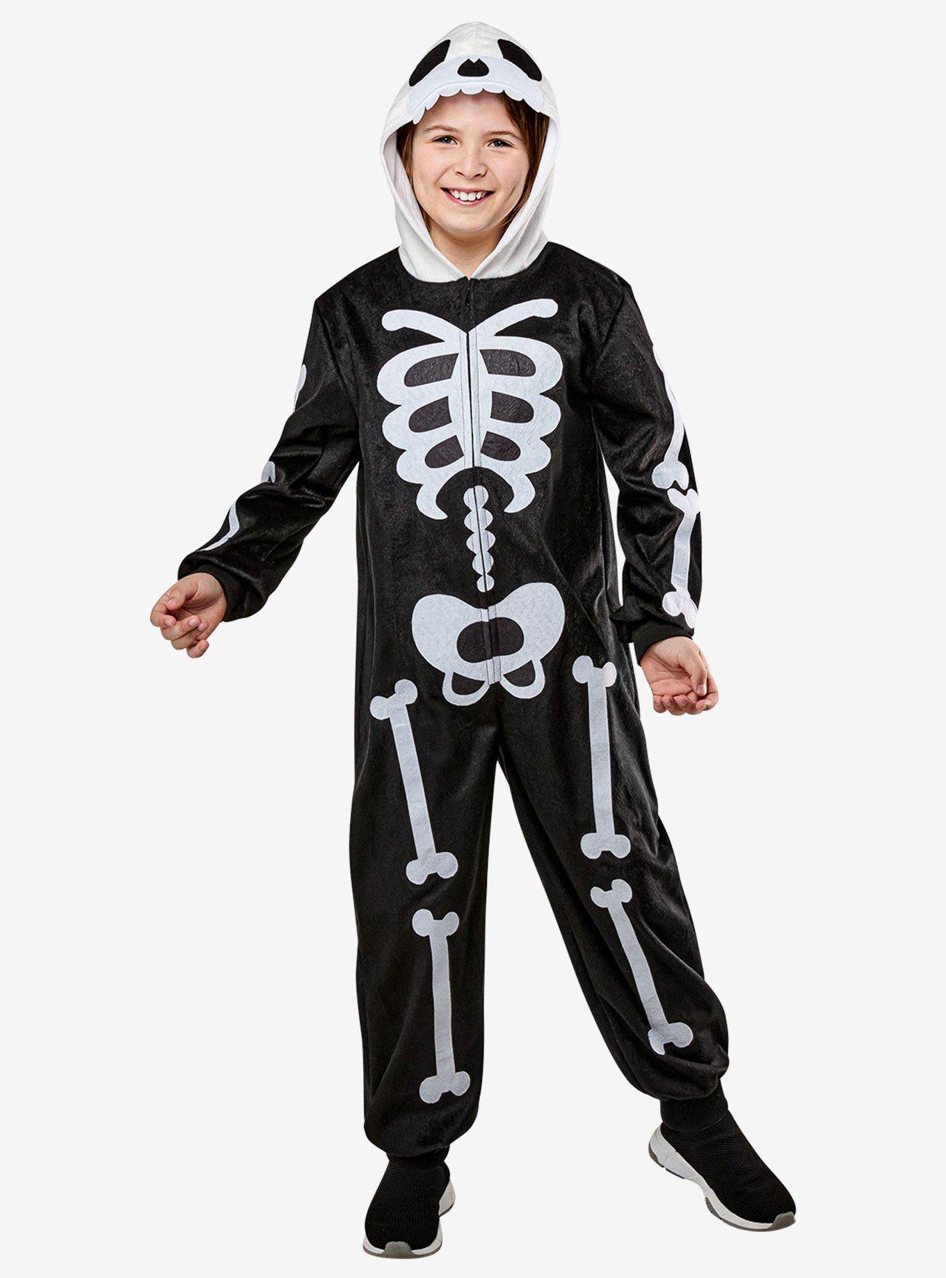 Skeleton Zipsters Youth Costume, , hi-res