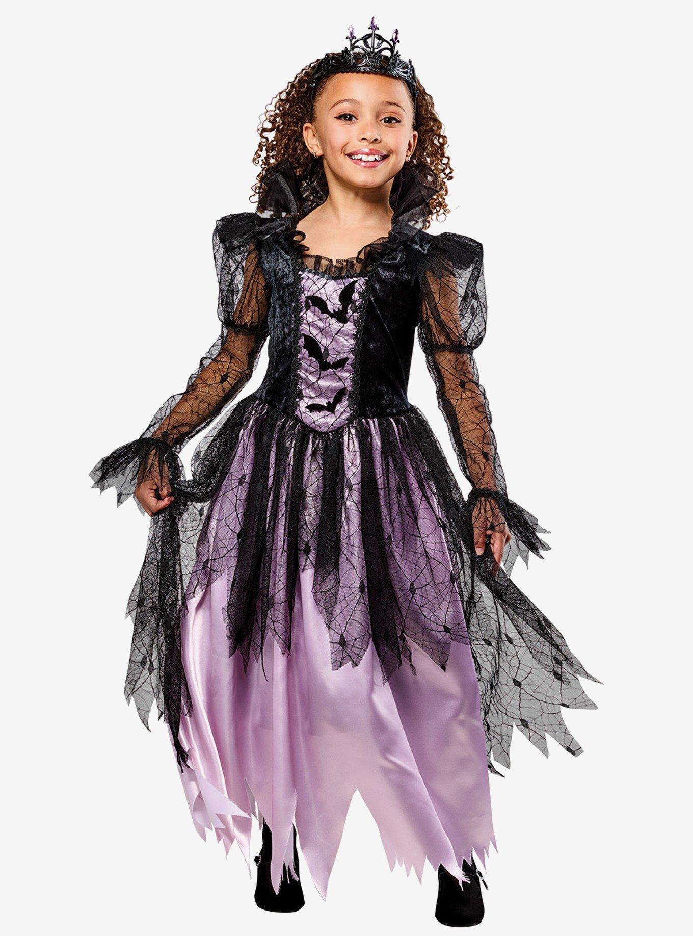 Purple & Black Gothic Queen Youth Costume, , hi-res