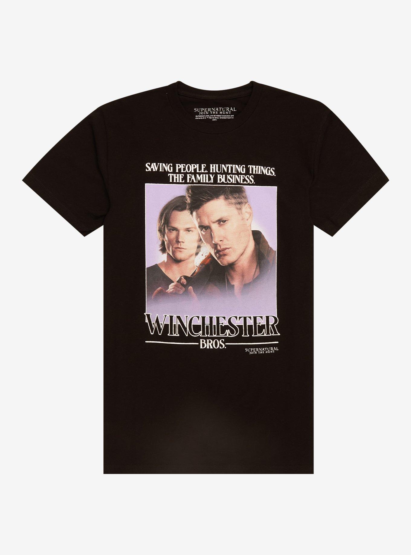 Supernatural Winchester Bros. Foil Text T-Shirt, , hi-res