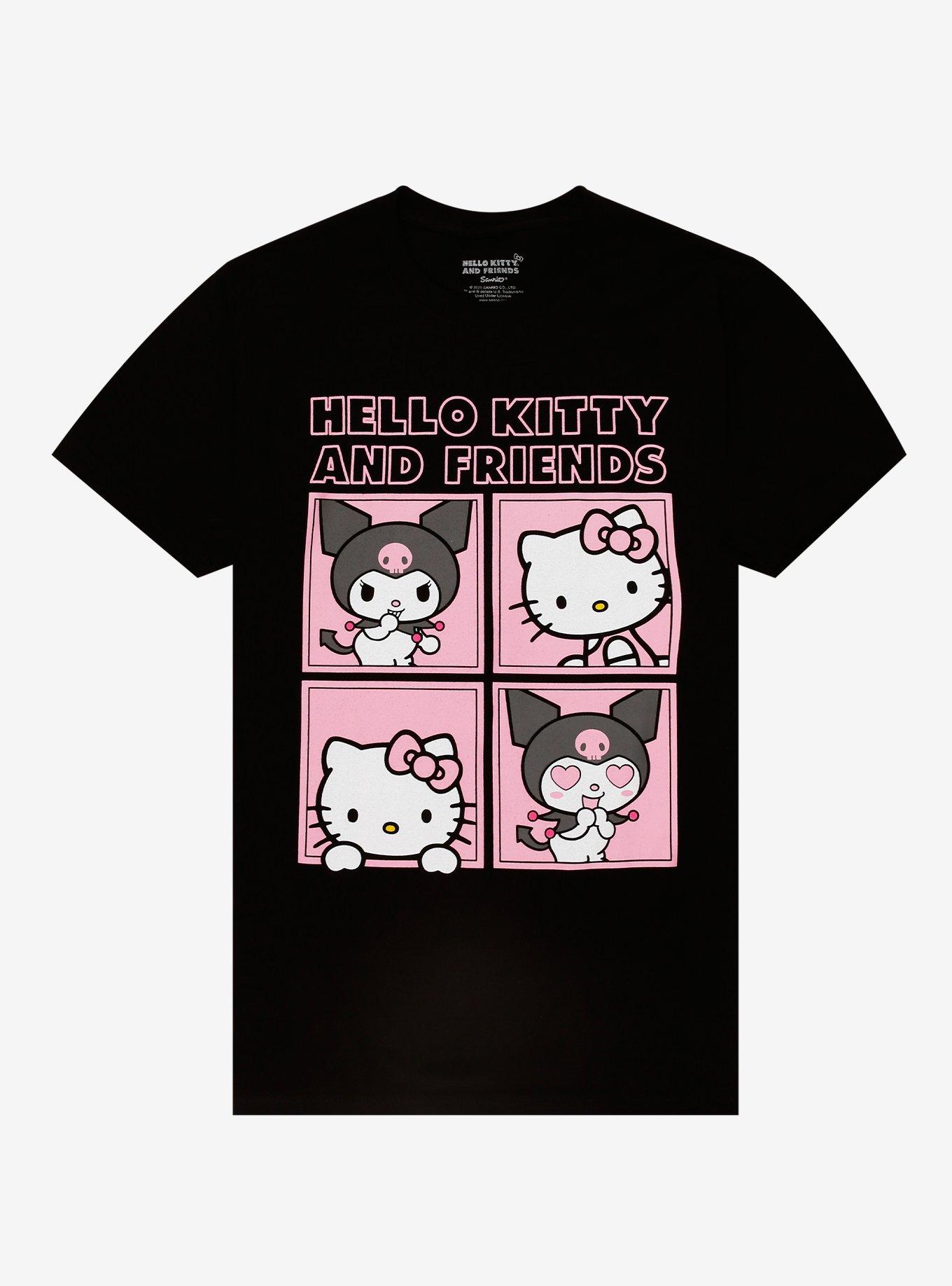 Hello Kitty & Kuromi Portrait Grid T-Shirt, , hi-res