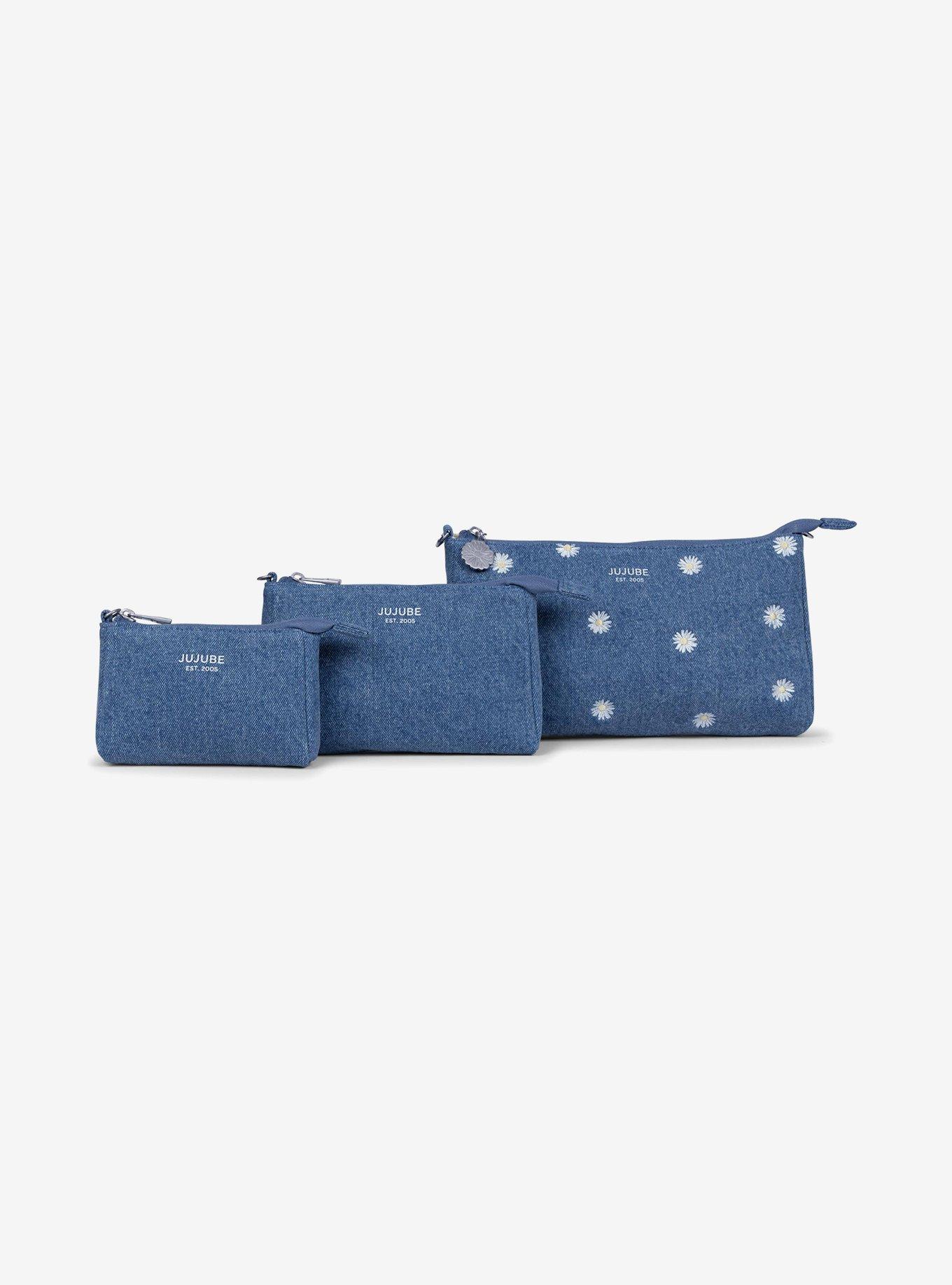 JuJuBe Denim and Daisies 3-piece Pouch Set, , hi-res