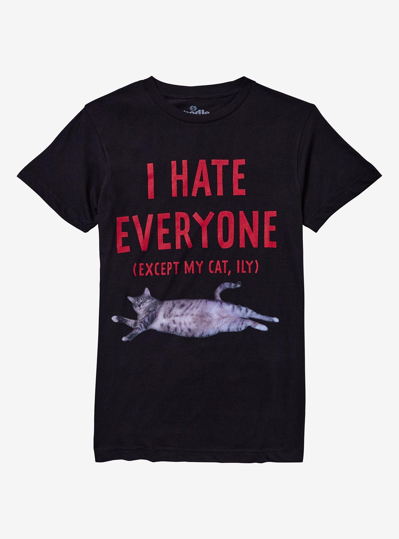 I Hate Everyone Cat T-Shirt By Goodie Two Sleeves, , hi-res