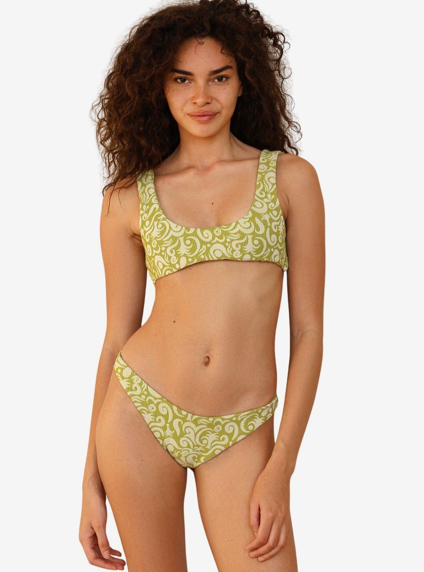 Dippin' Daisy's Seaport Thong Bikini Bottom, GREEN, hi-res