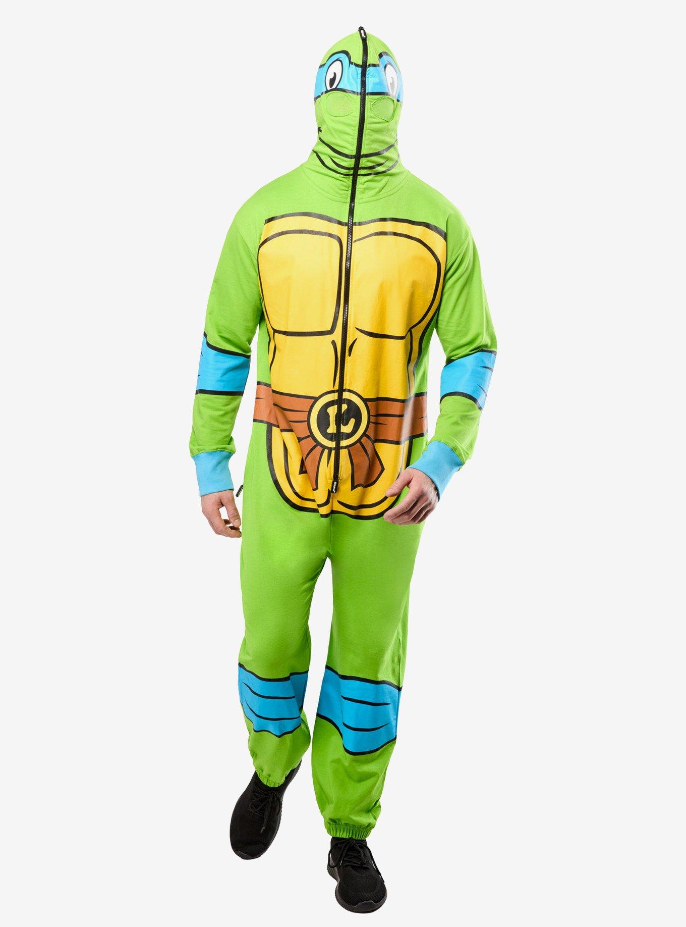 Teenage Mutant Ninja Turtles Leonardo Hooded Zipsters Costume, GREEN, hi-res