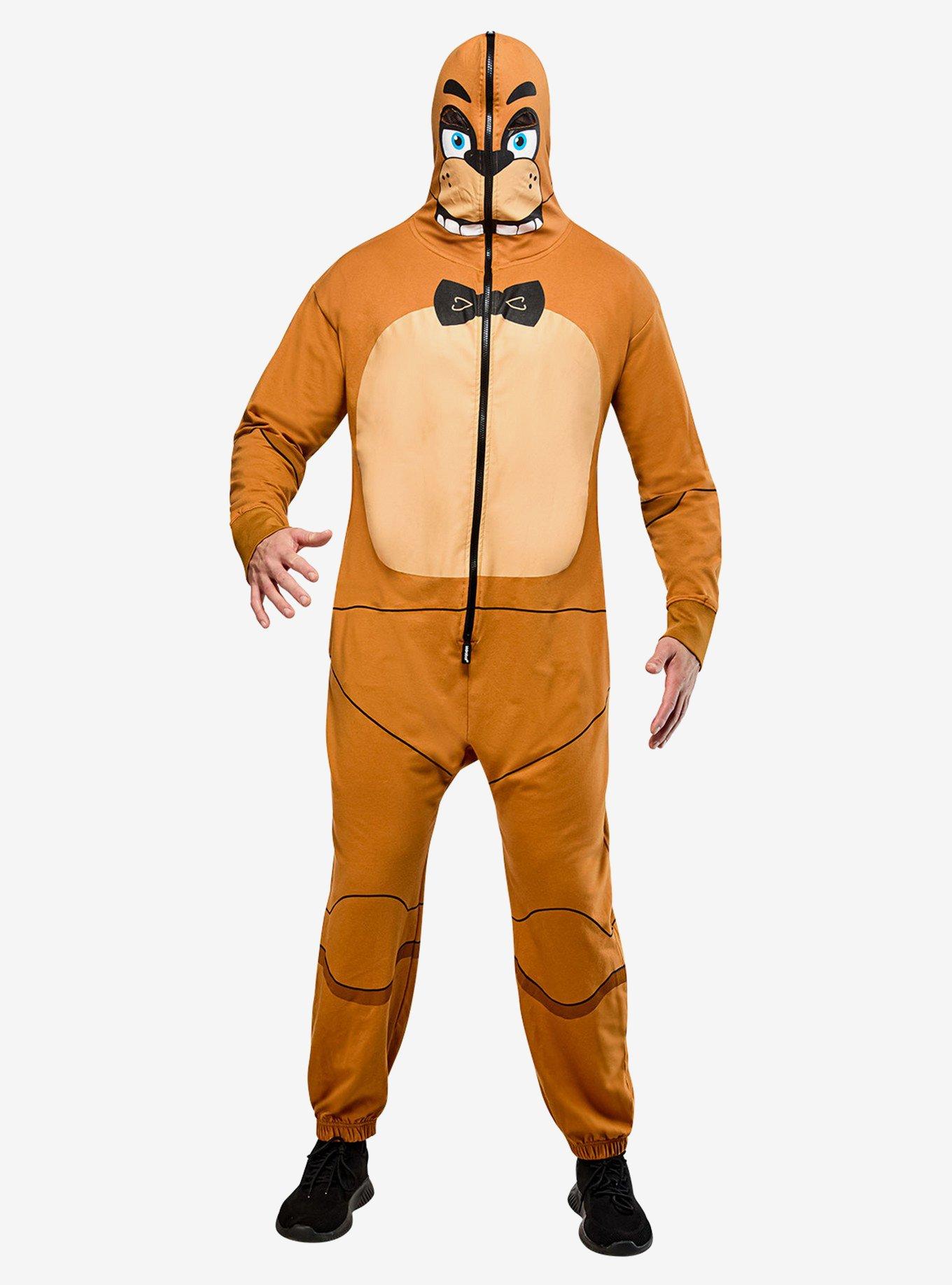 Five Nights At Freddy's Freddy Fazbear Hooded Zipsters Costume, BROWN, hi-res