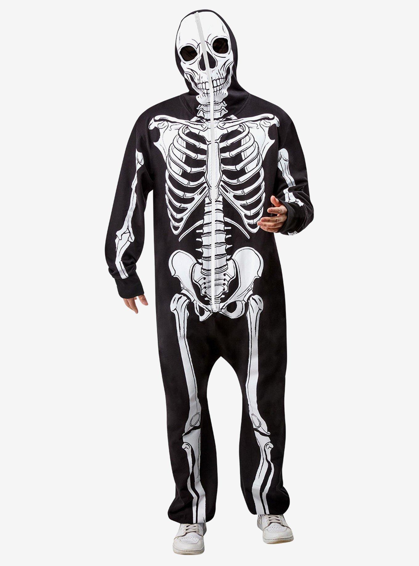 Skeleton Hooded Zipsters Hooded Costume, , hi-res