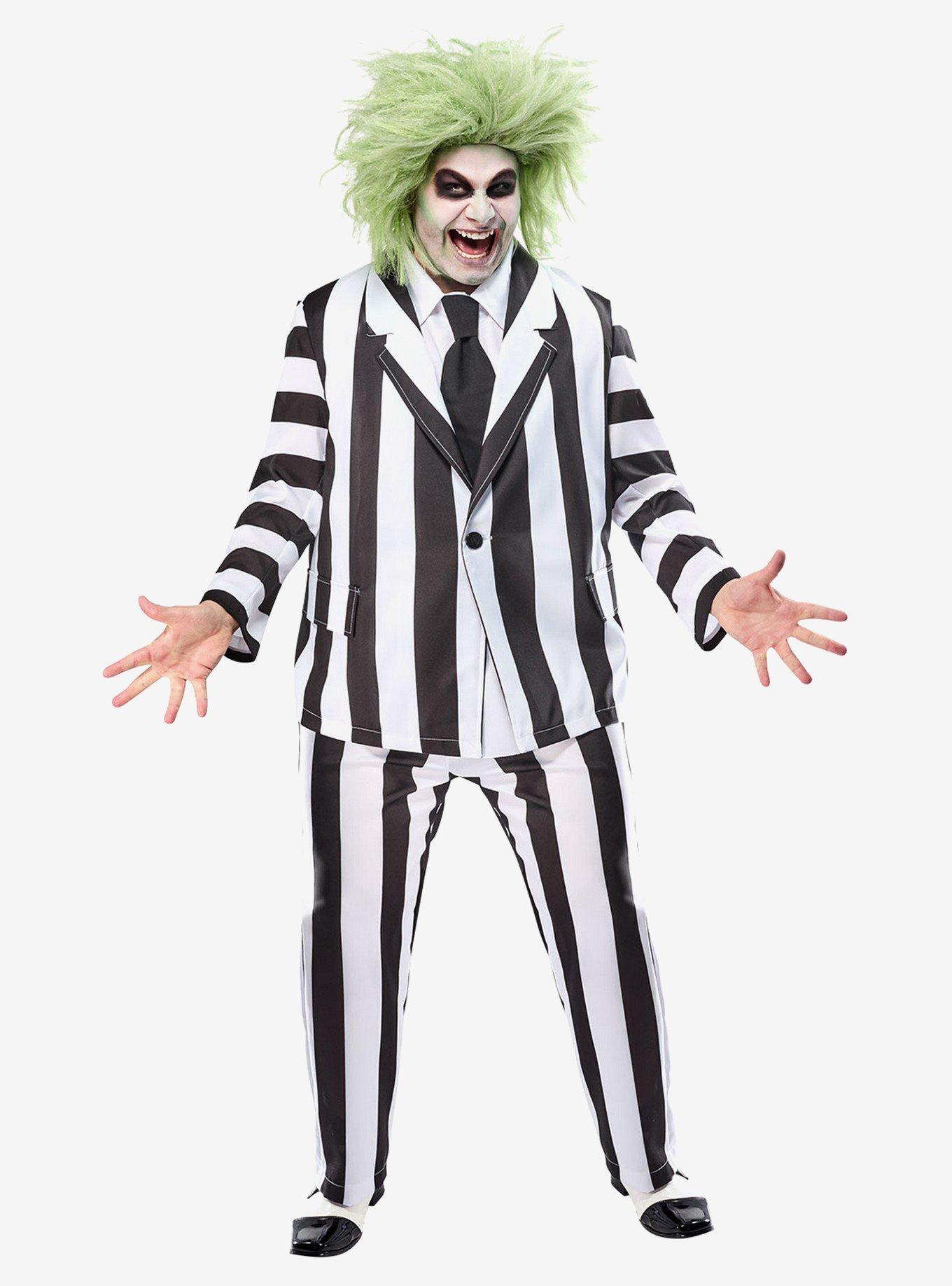 Beetlejuice Classic Plus Size Costume, BLACK, hi-res