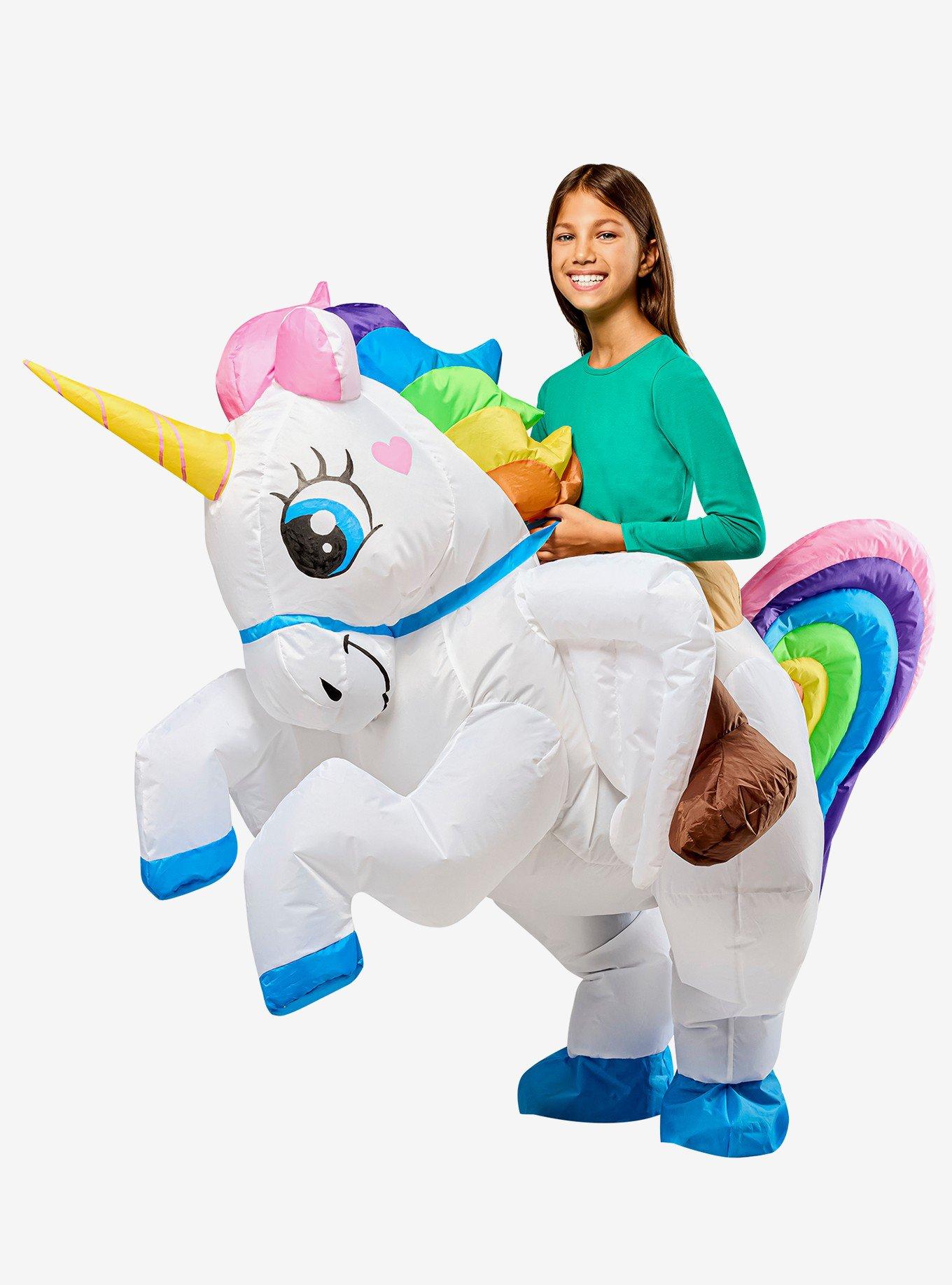 Ride on Unicorn Light Up Inflatable Youth Costume, , hi-res