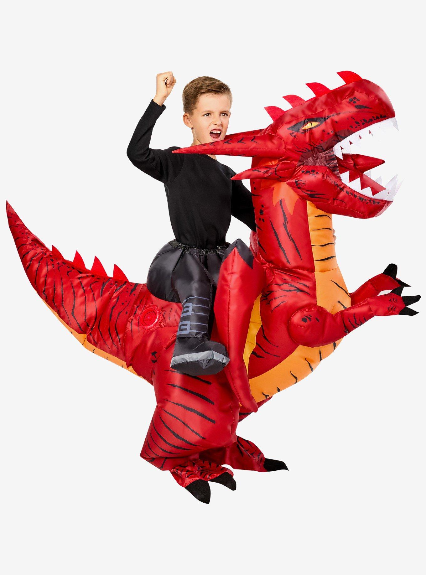 Ride on Red Dragon Light Up Inflatable Youth Costume