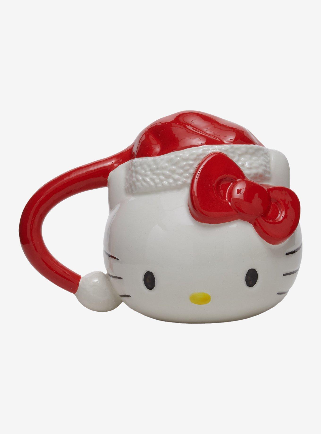 Hello Kitty Santa Hat Figural Mug, , hi-res