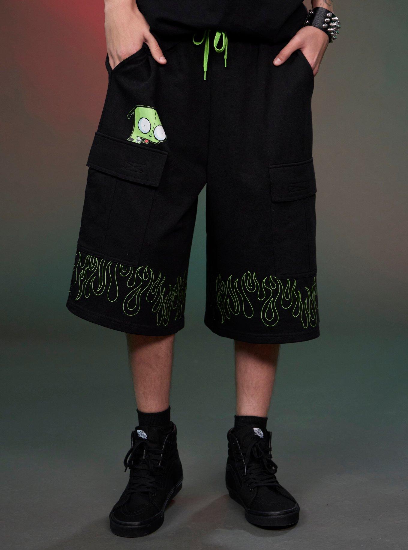 Invader Zim GIR Flames Cargo Lounge Shorts, , hi-res