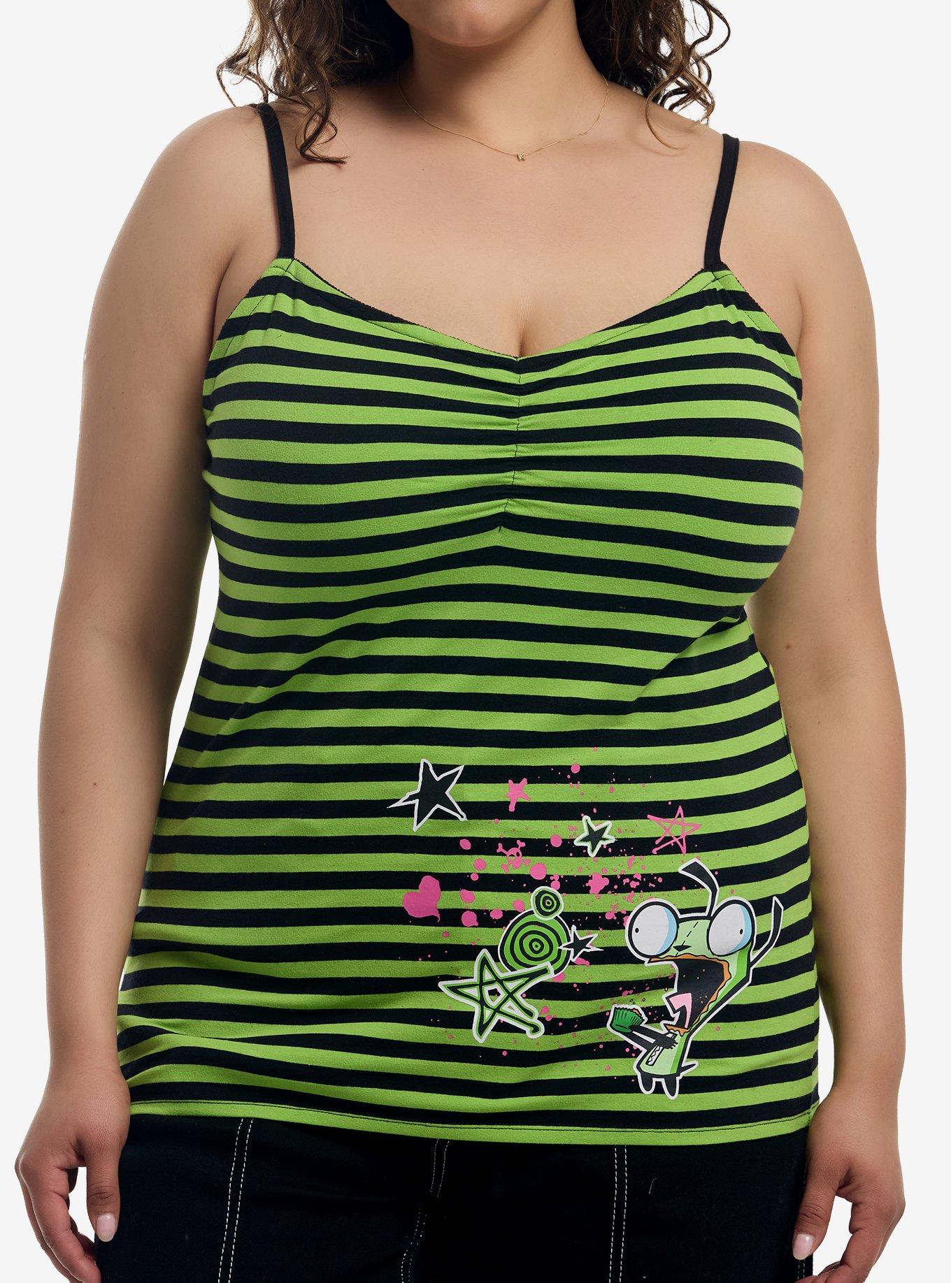 Invader Zim GIR Stripe Stars Girls Cami Plus Size, , hi-res