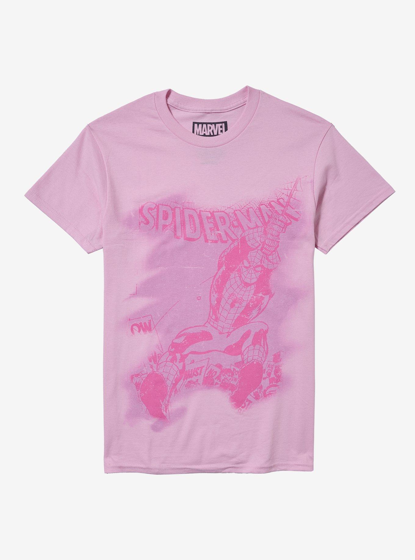 Marvel Spider-Man Pink Swinging T-Shirt, , hi-res