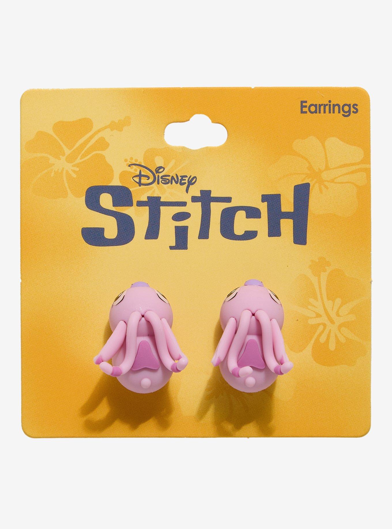 Disney Stitch Angel Biting Earrings, , hi-res