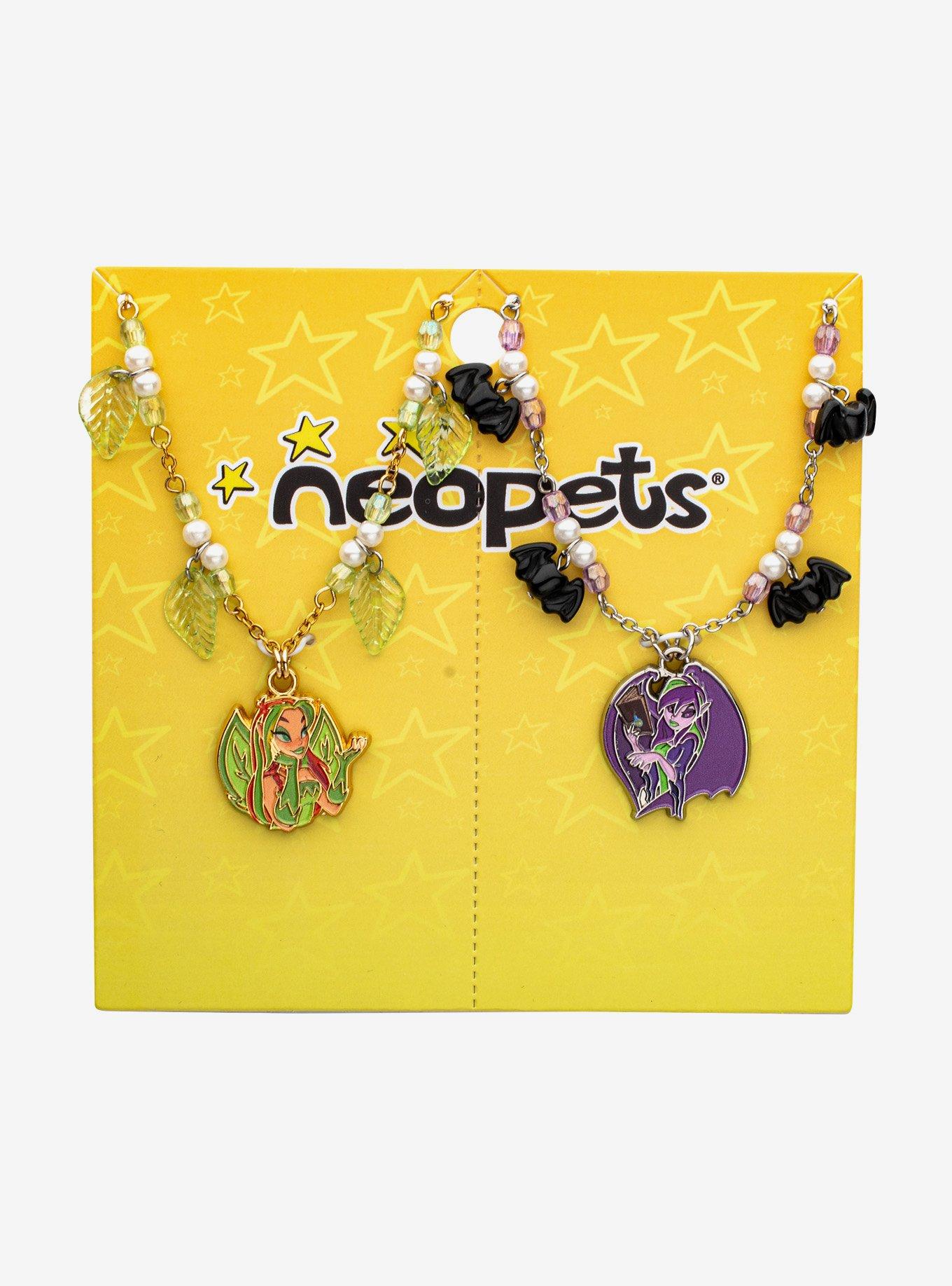 ヨ₍ᐢ.ˬ.ᐢ₎　モノキニ　アクセサリーセット Neopets Illusen & Jhudora Best Friend Necklace Set | Hot Topic