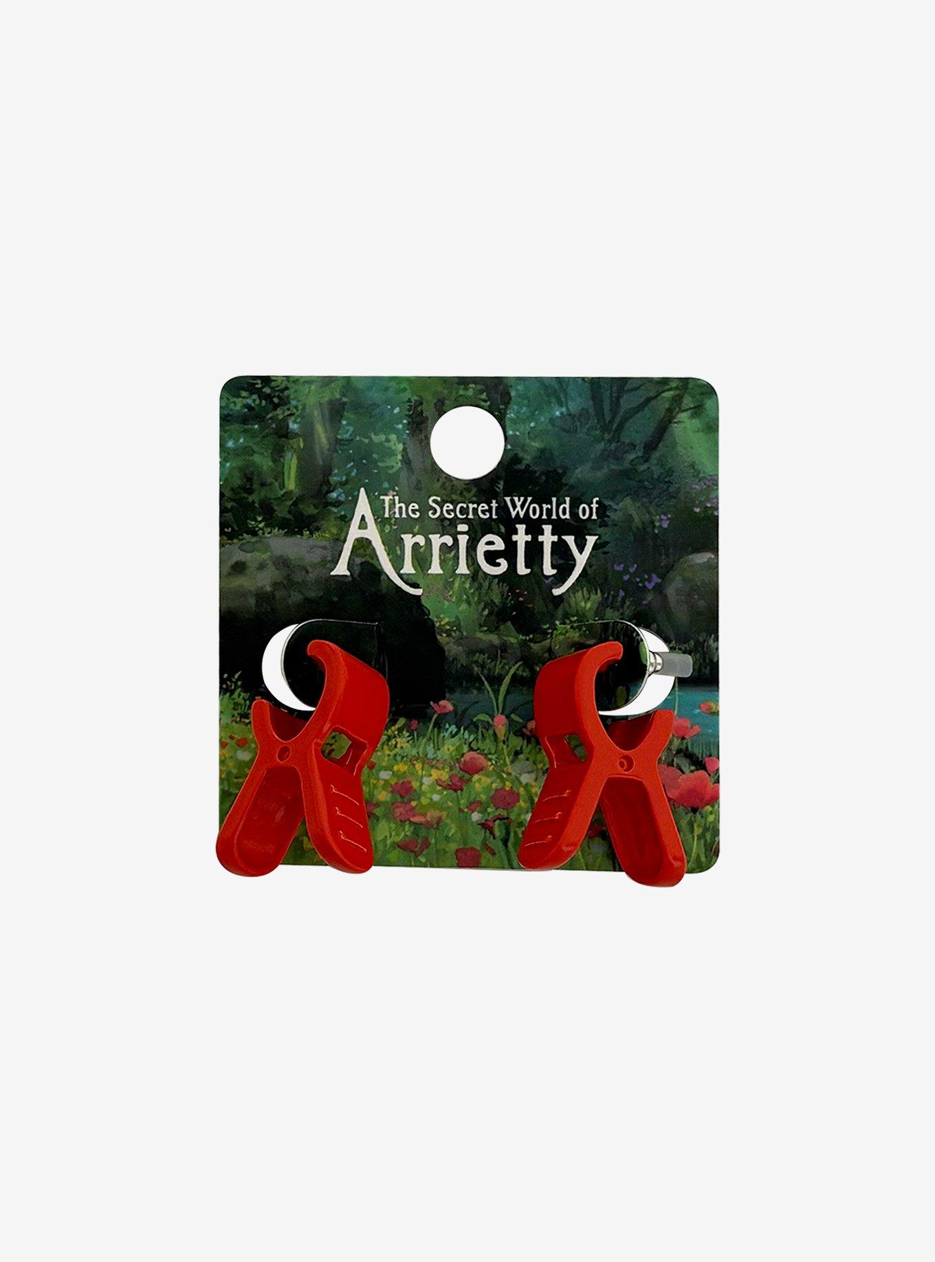 Studio Ghibli&reg; The Secret World Of Arrietty Red Clothespin Earrings, , hi-res