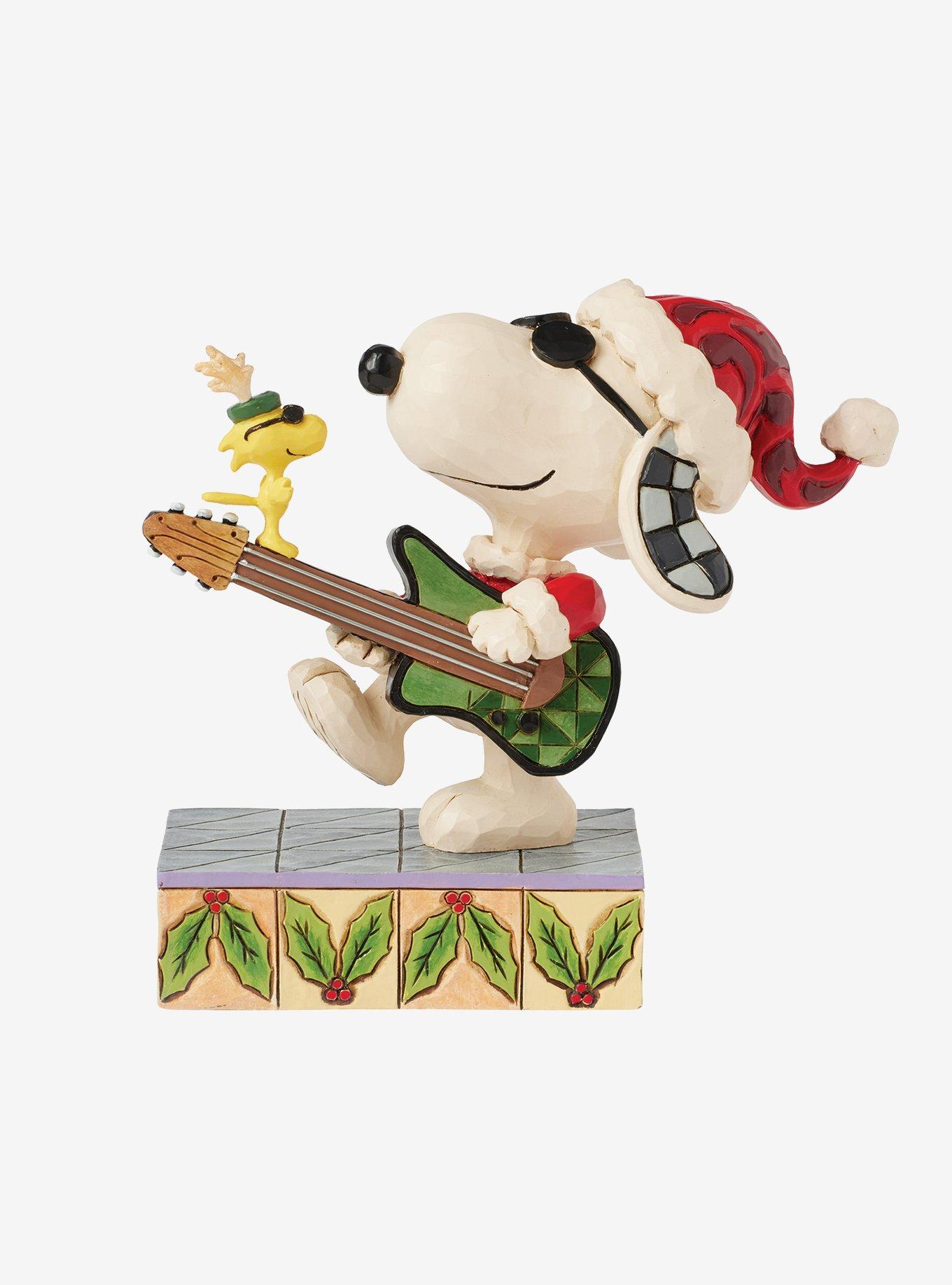 Peanuts Snoopy and Woodstock Christmas Guitar Figurine, , hi-res