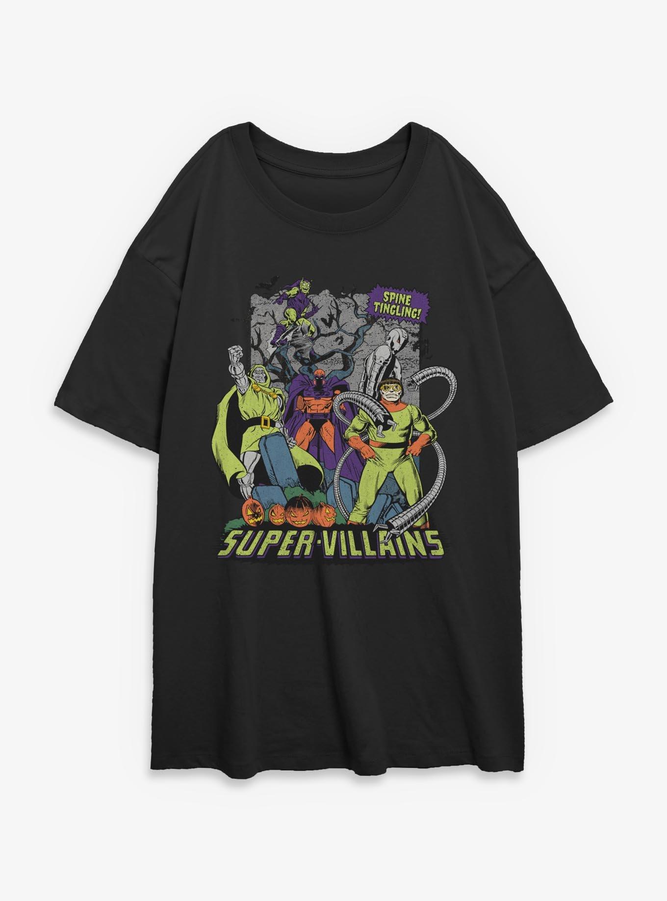 Marvel Super Villains Spine Tingling Girls Oversized T-Shirt