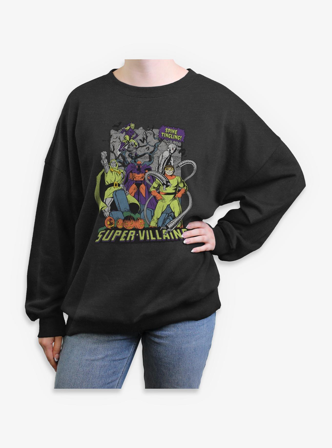 Marvel Super Villains Spine Tingling Girls Oversized Sweatshirt, , hi-res