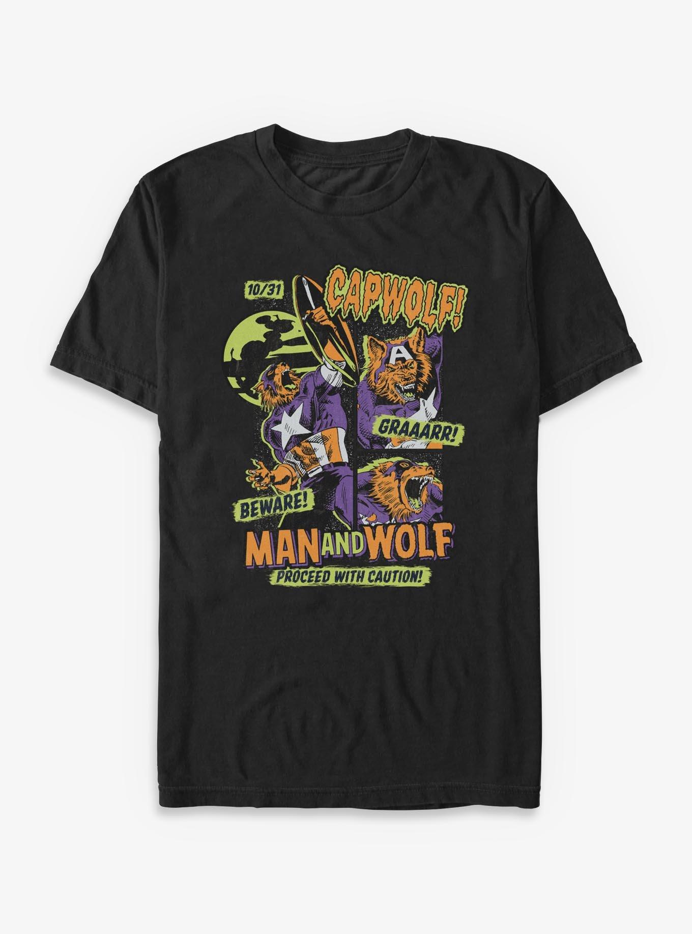 Marvel Man And Wolf Beware T-Shirt, , hi-res