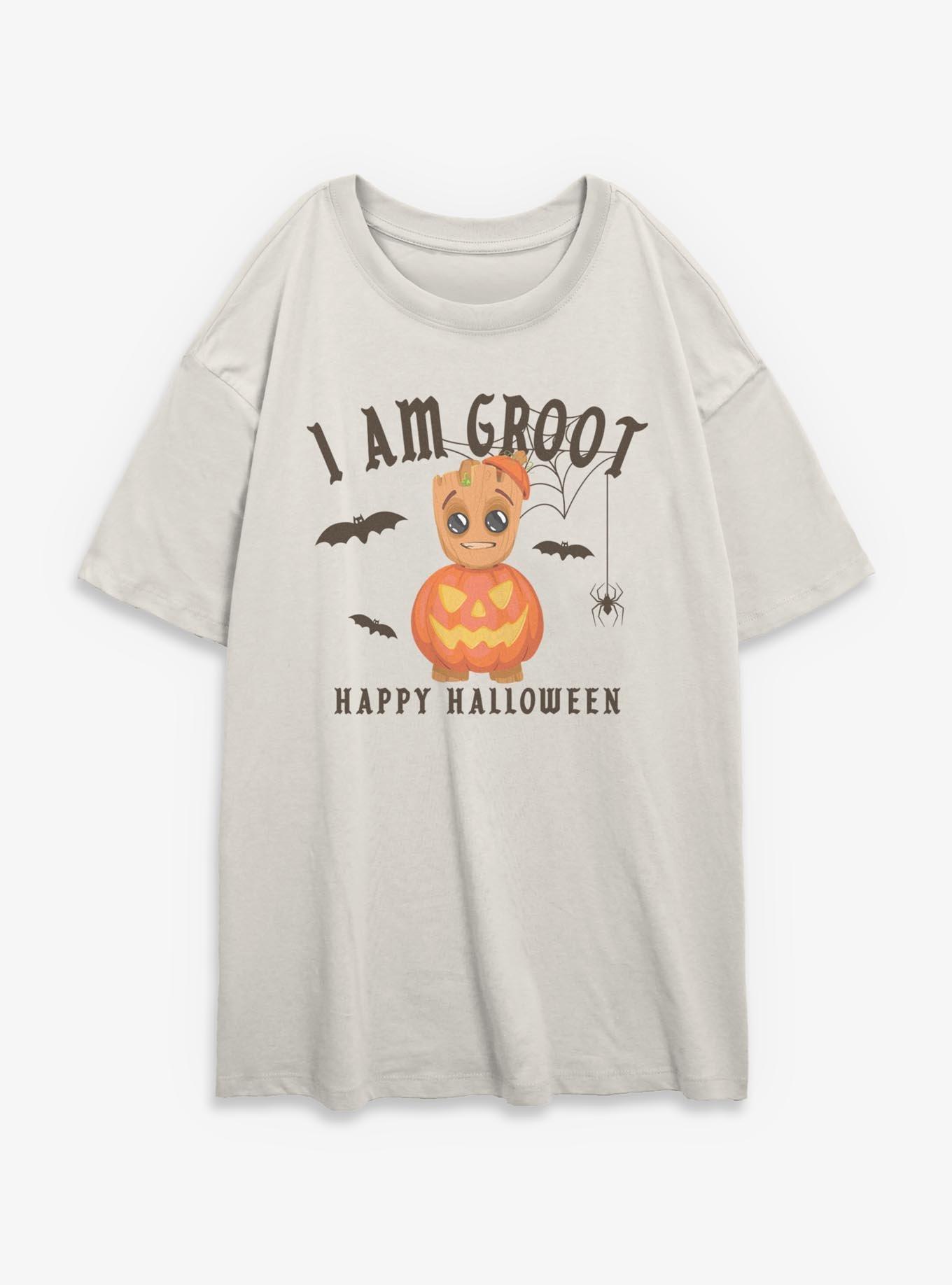 Marvel I Am Groot Halloween Pumpkin Girls Oversized T-Shirt, , hi-res