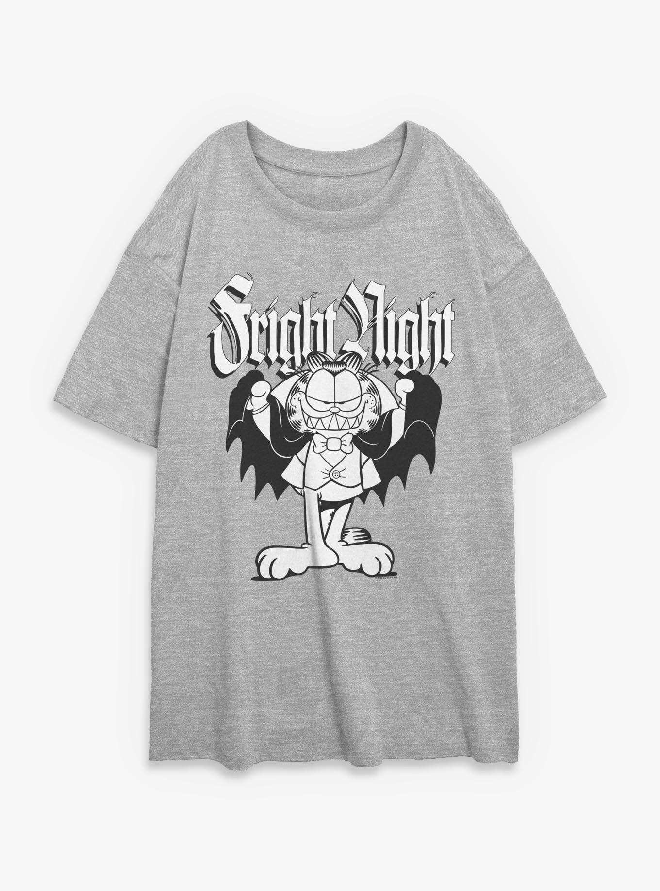 Garfield Fright Night Cape Girls Oversized T-Shirt, ATH HTR, hi-res