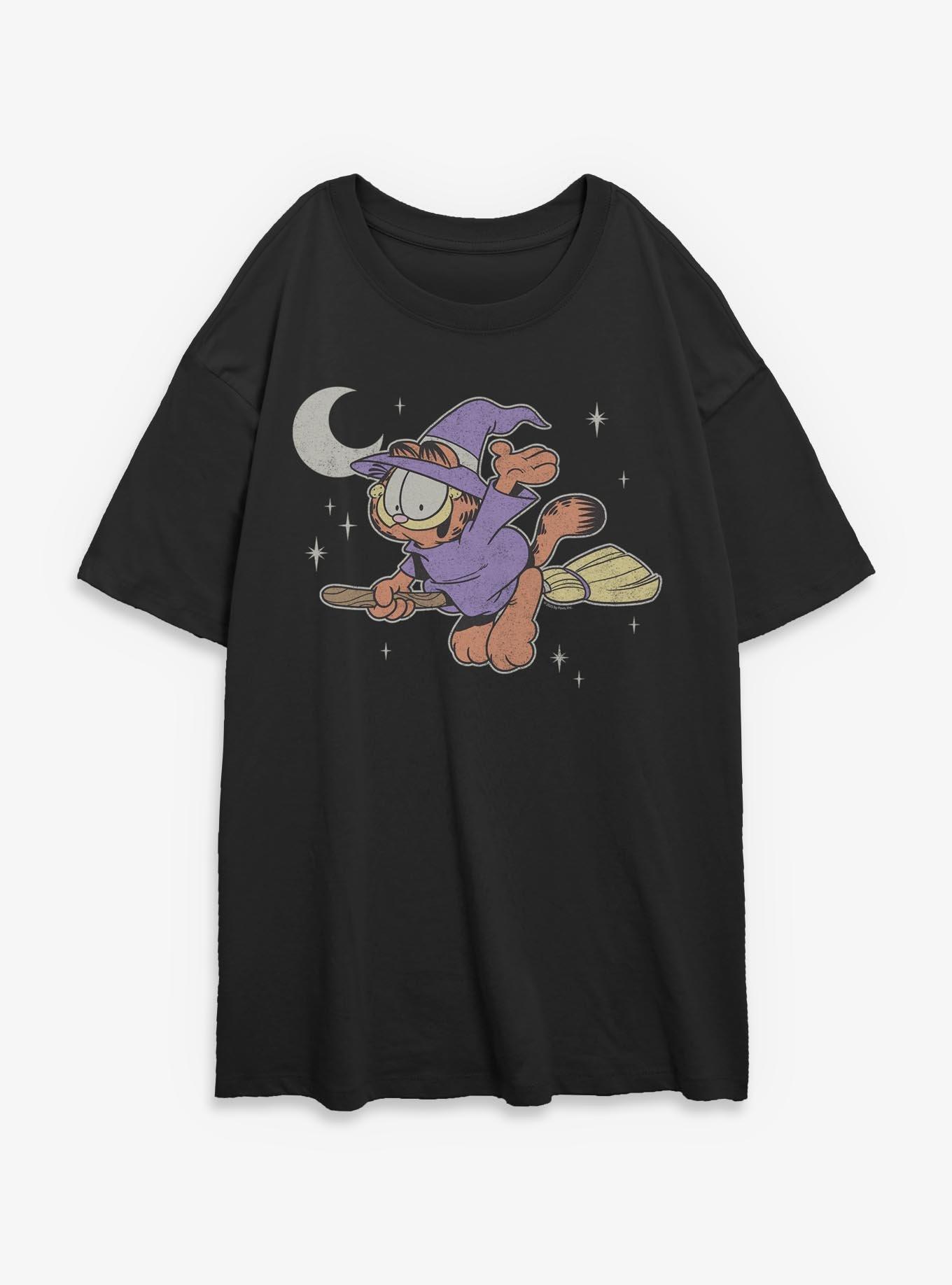 Garfield Spooky Witch Girls Oversized T-Shirt, , hi-res