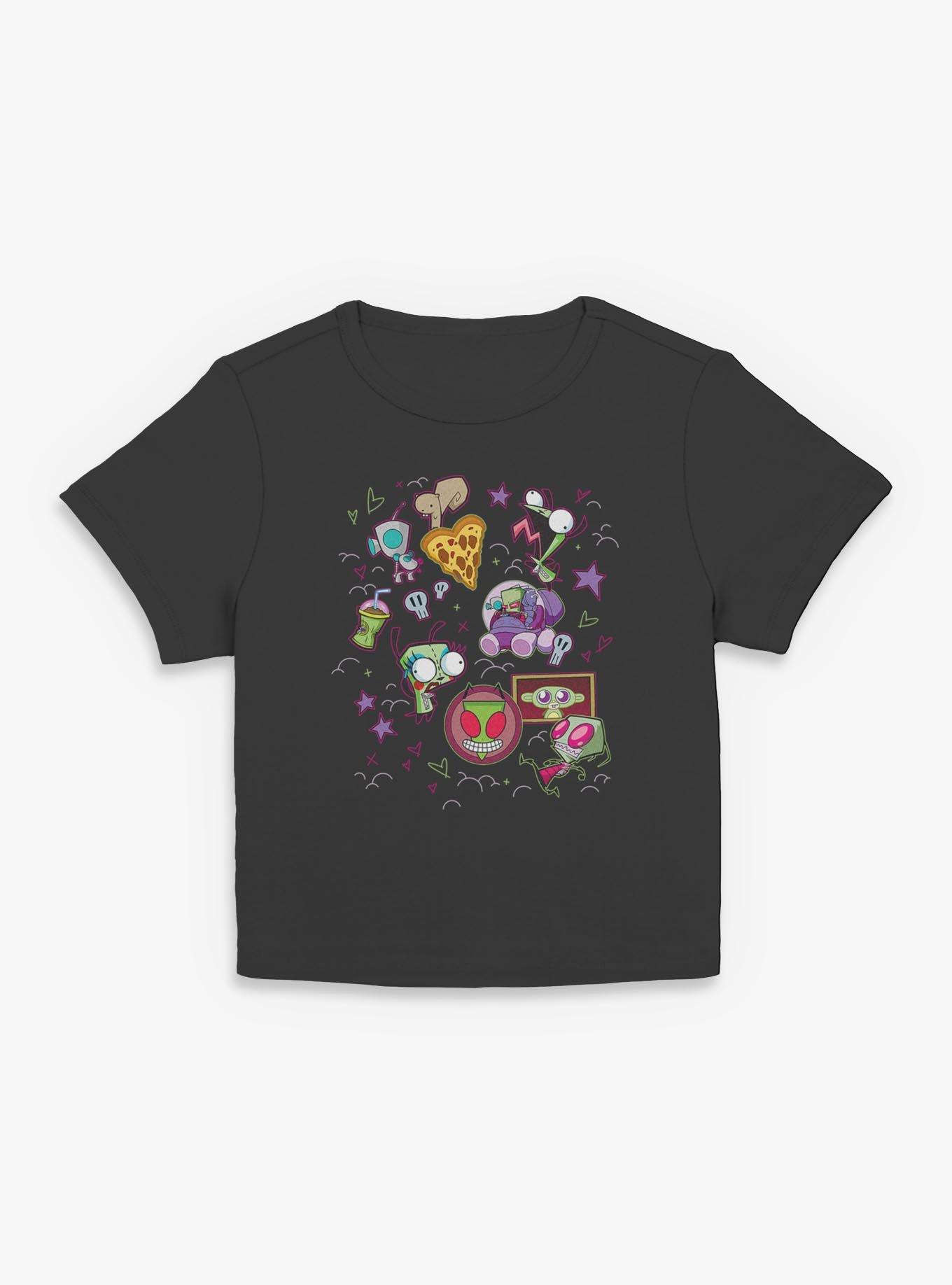 Invader ZIM Stickers Girls Baby T-Shirt, , hi-res