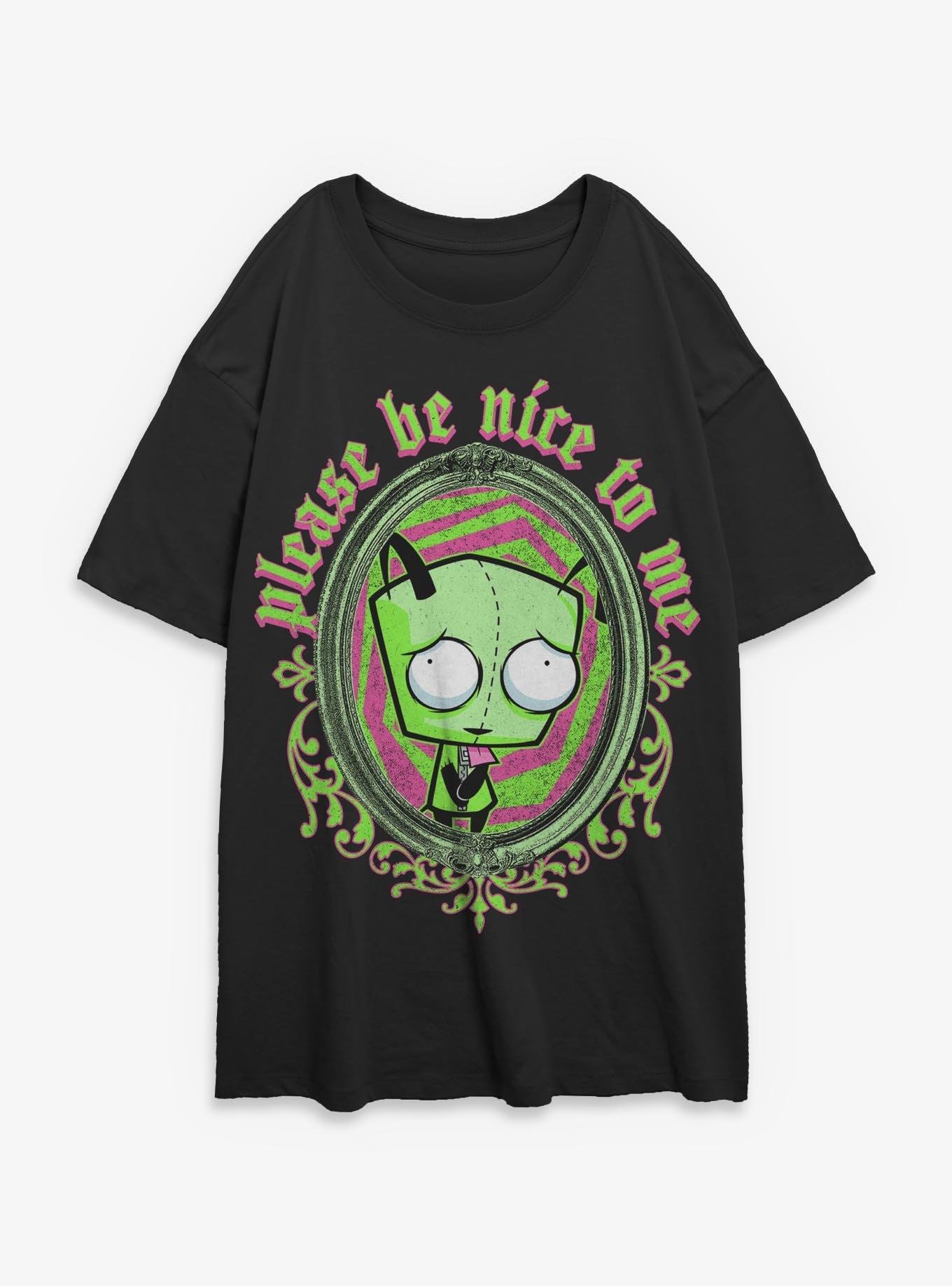 Invader ZIM Please Be Nice To Me Girls Oversized T-Shirt, , hi-res
