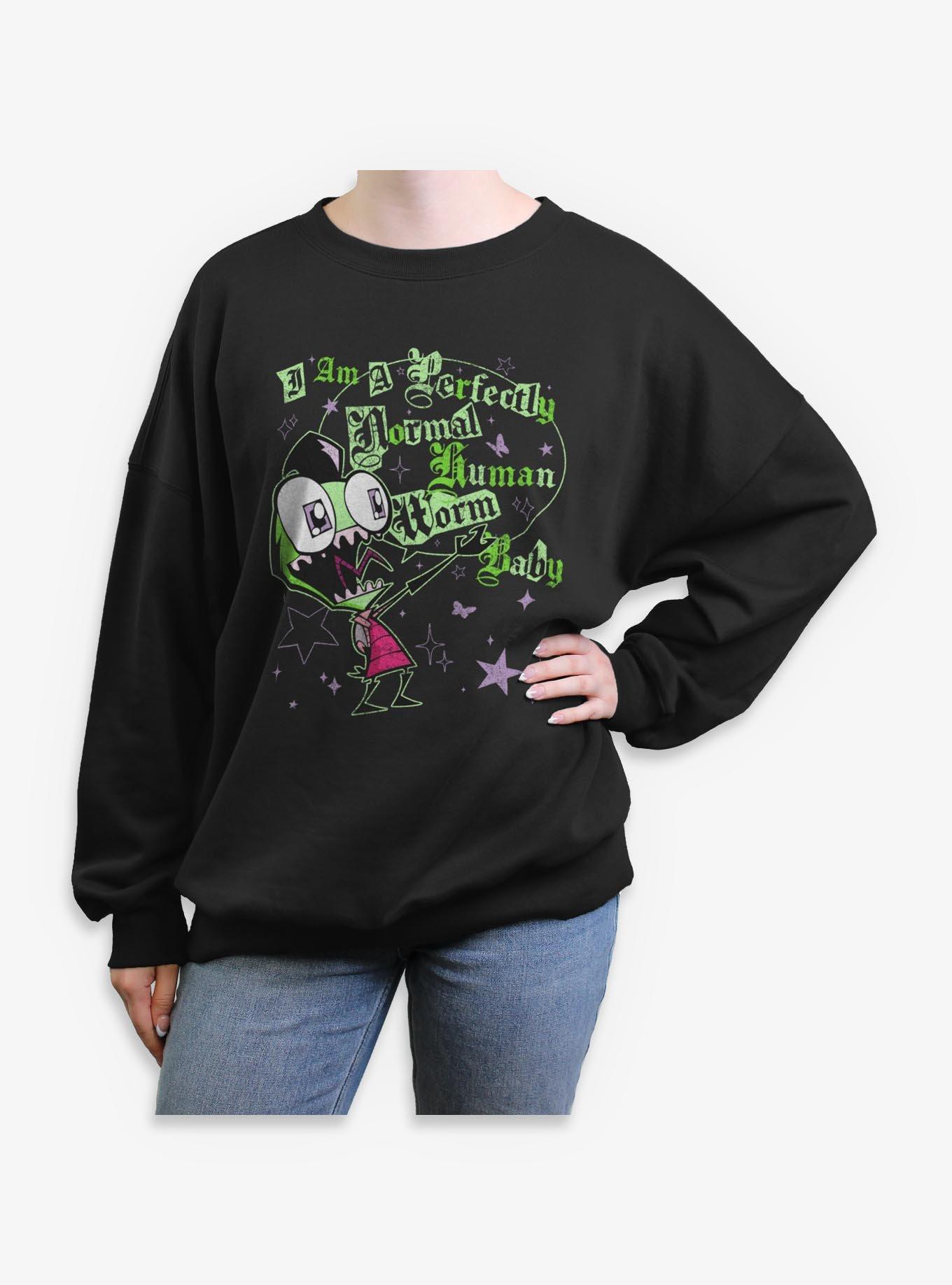 Invader ZIM Human Baby Worm Girls Oversized Sweatshirt, , hi-res